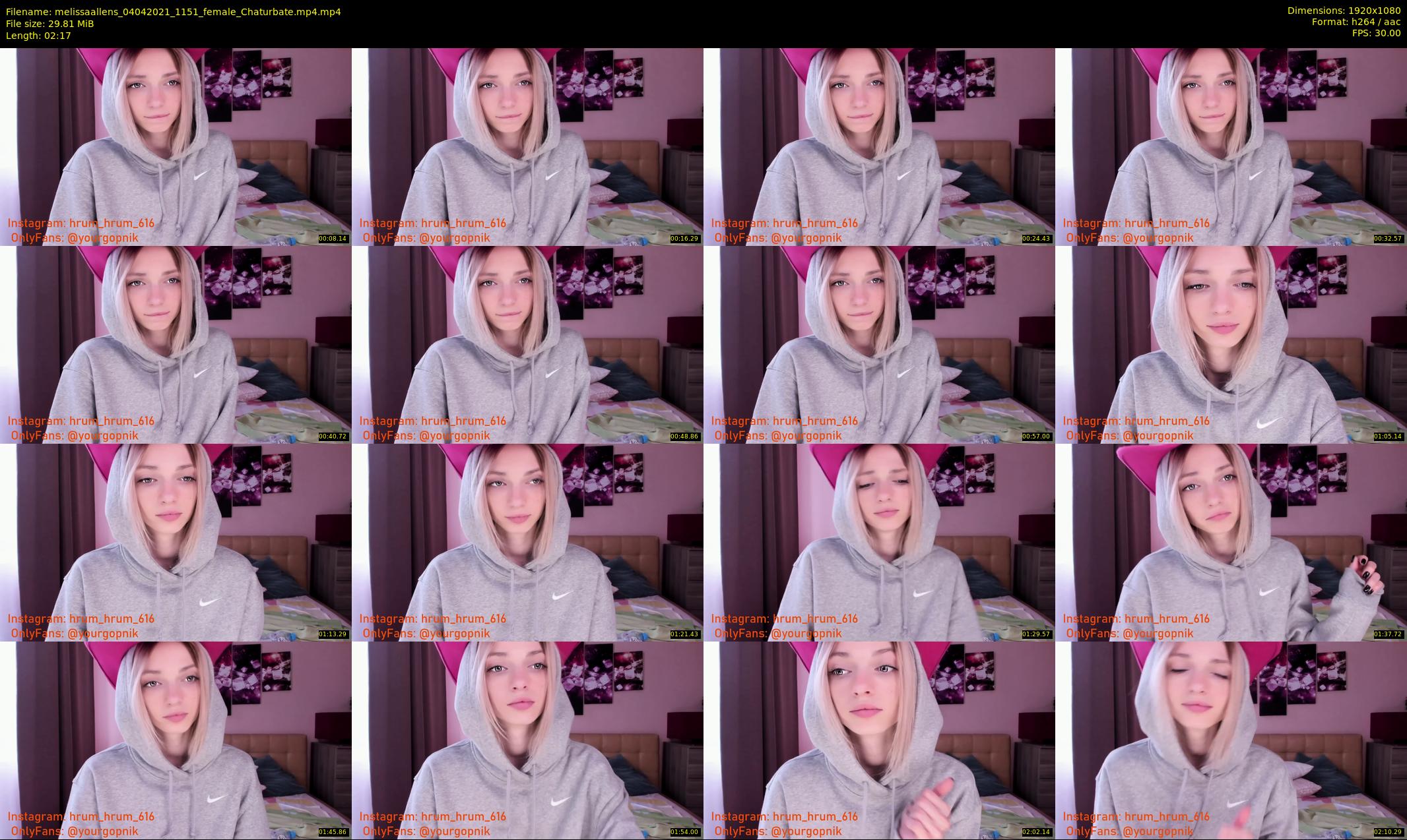 melissaallens — 3 minute Chaturbate female cam show recording, 1080p, Apr 4, 2021