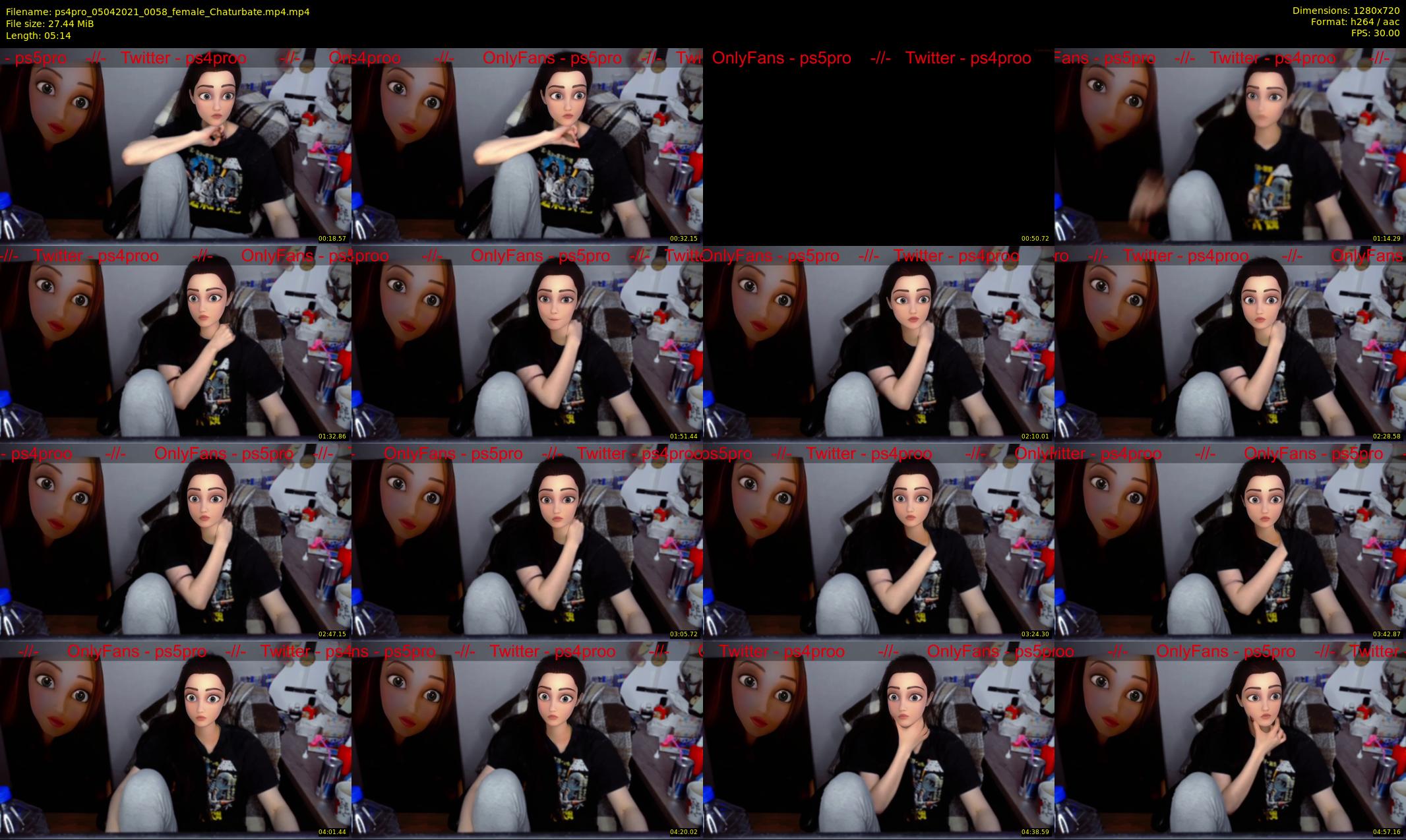 ps4pro — 6 minute Chaturbate female cam show recording, 720p, Apr 5, 2021