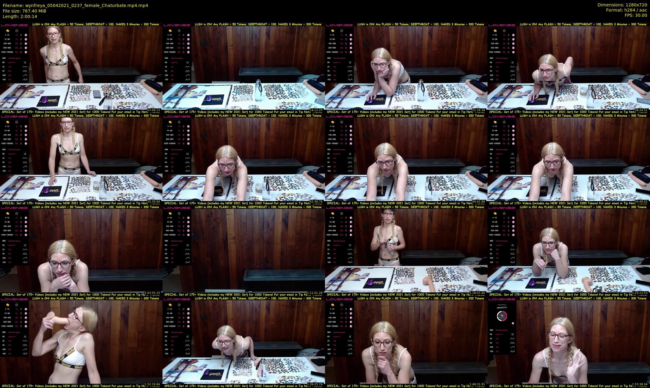 wynfreya — 121 minute Chaturbate female cam show recording, 720p, Apr 5, 2021