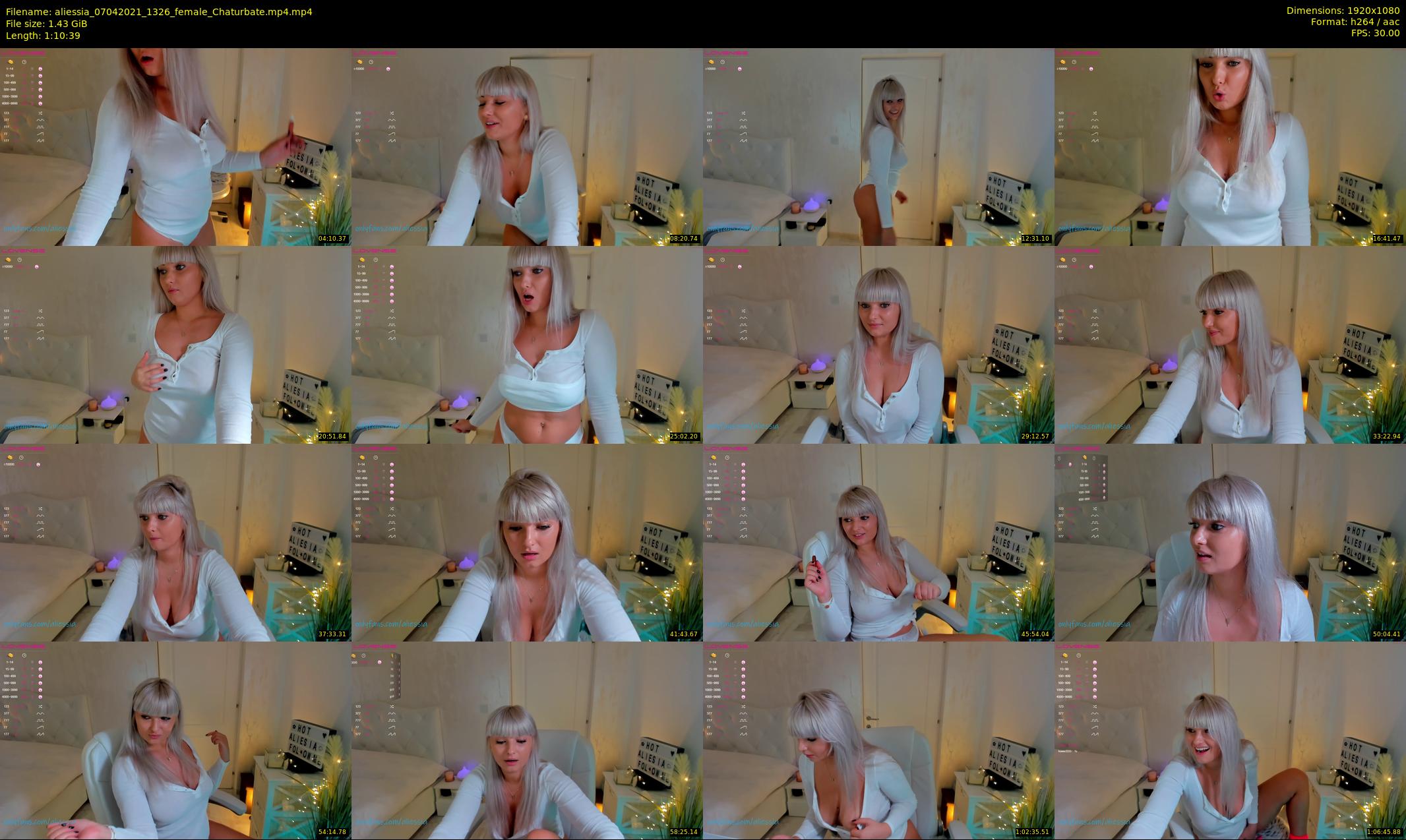 aliessia — 71 minute Chaturbate female cam show recording, 1080p, Apr 7, 2021