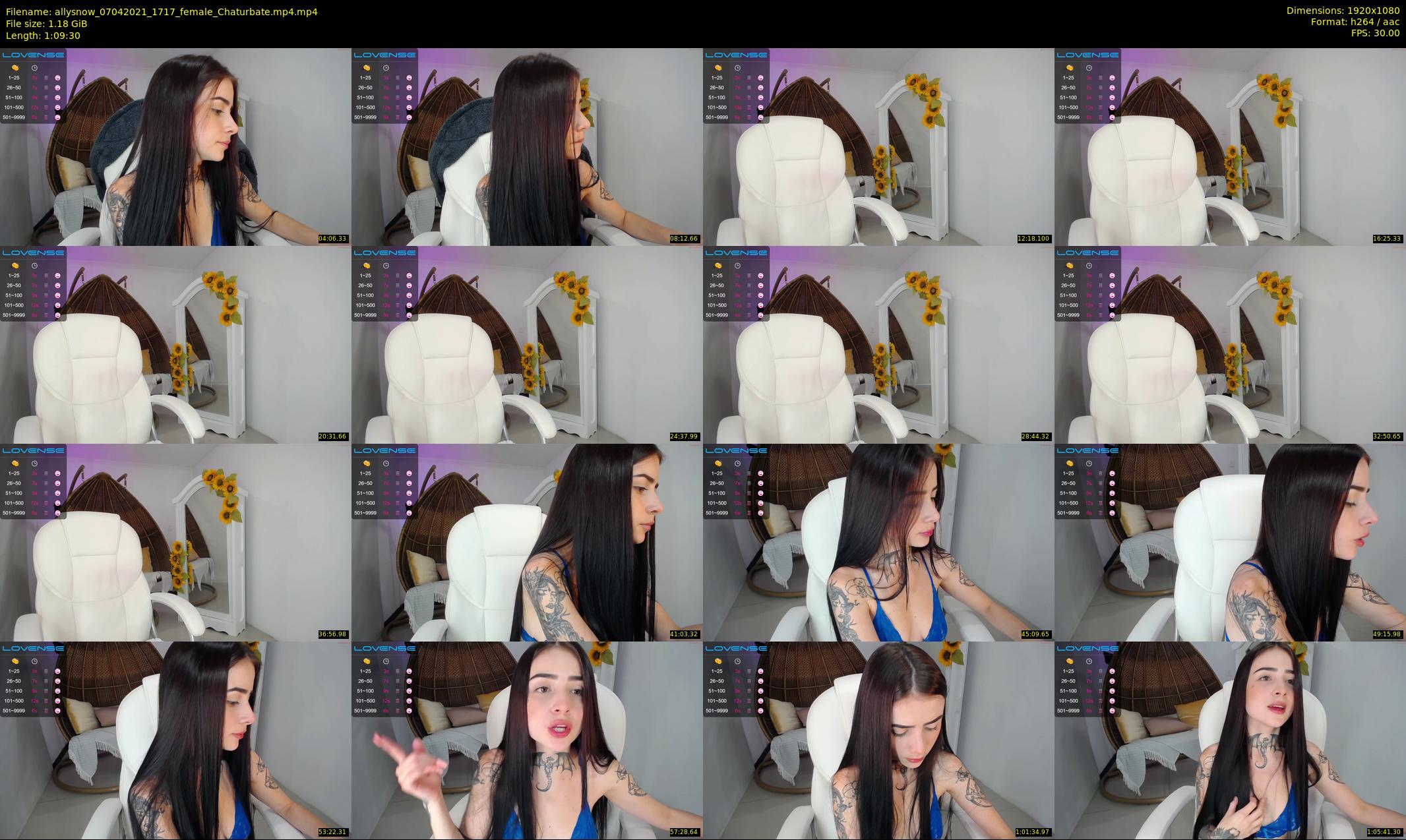 allysnow — 70 minute Chaturbate female cam show recording, 1080p, Apr 7, 2021