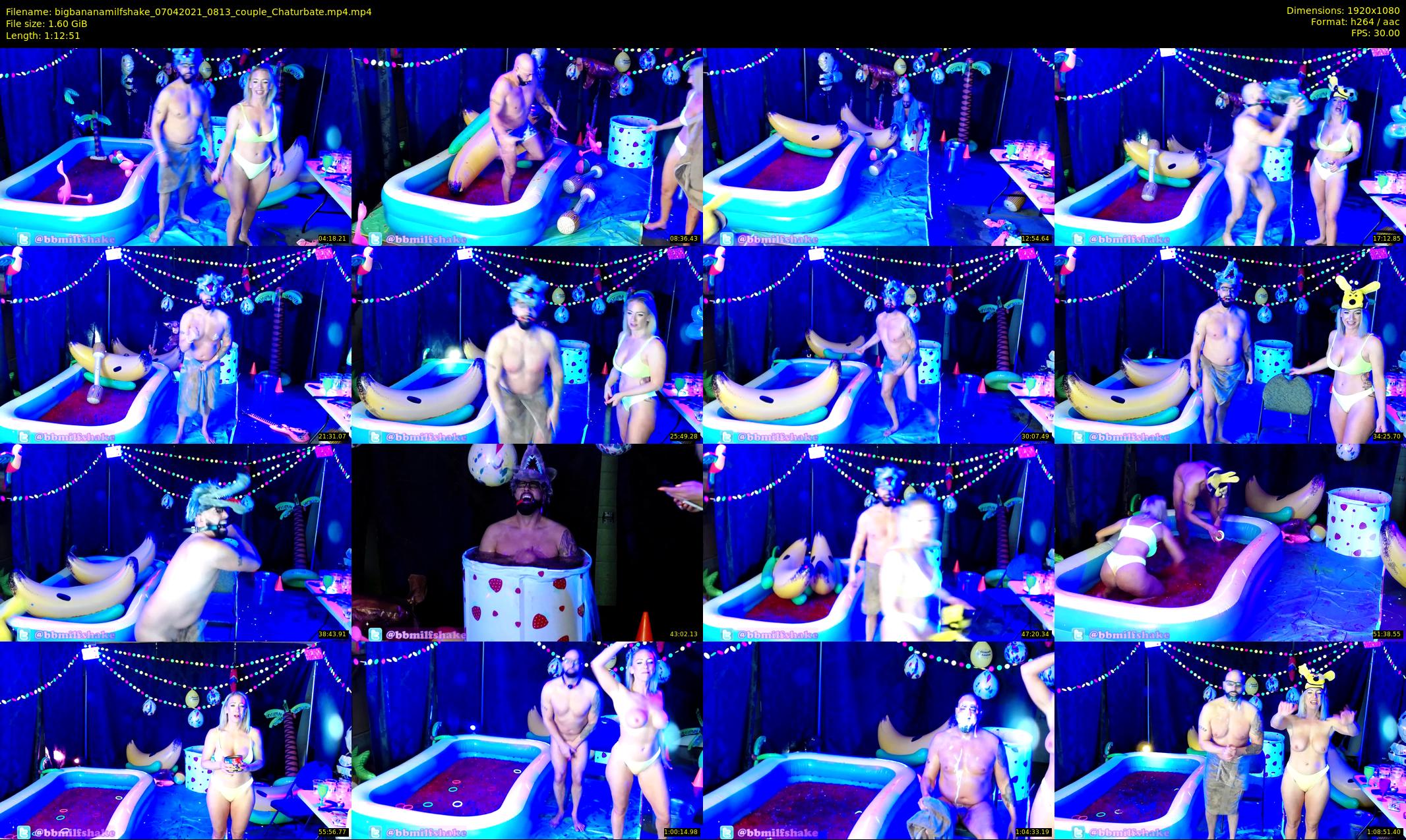 bigbananamilfshake — 73 minute Chaturbate couple cam show recording, 1080p, Apr 7, 2021
