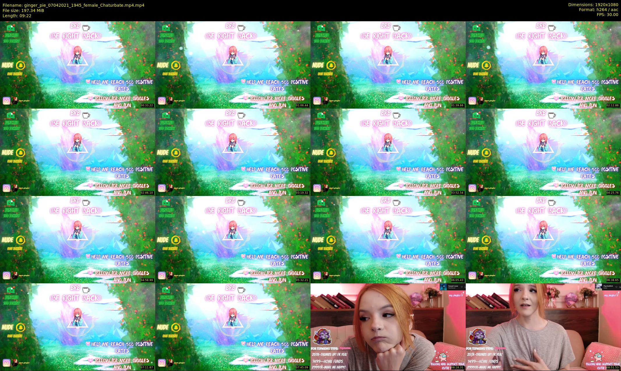 ginger_pie — 10 minute Chaturbate female cam show recording, 1080p, Apr 7, 2021