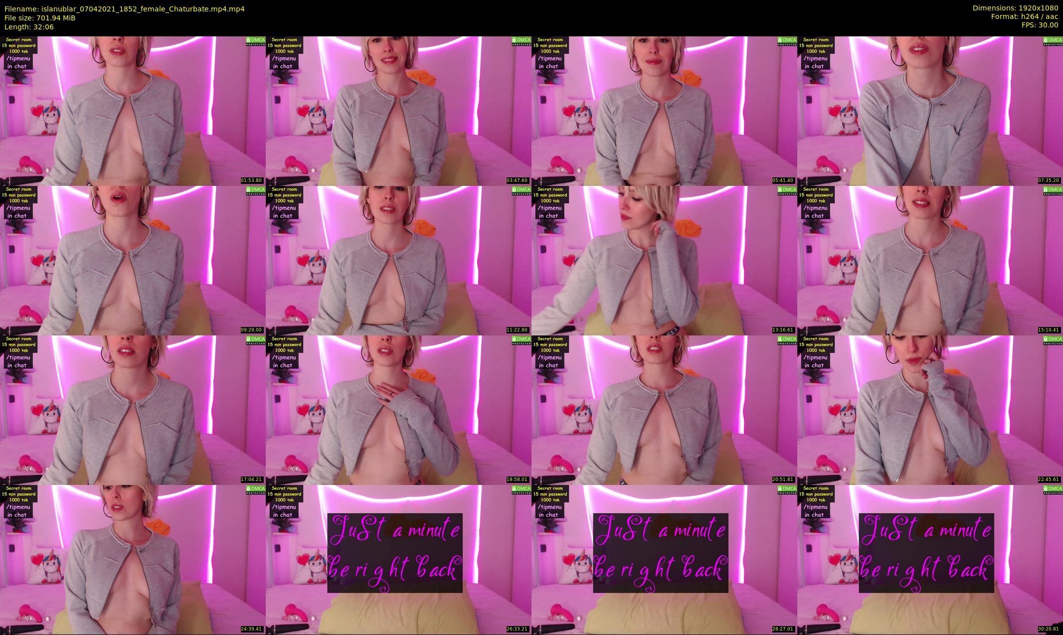 islanublar — 33 minute Chaturbate female cam show recording, 1080p, Apr 7, 2021