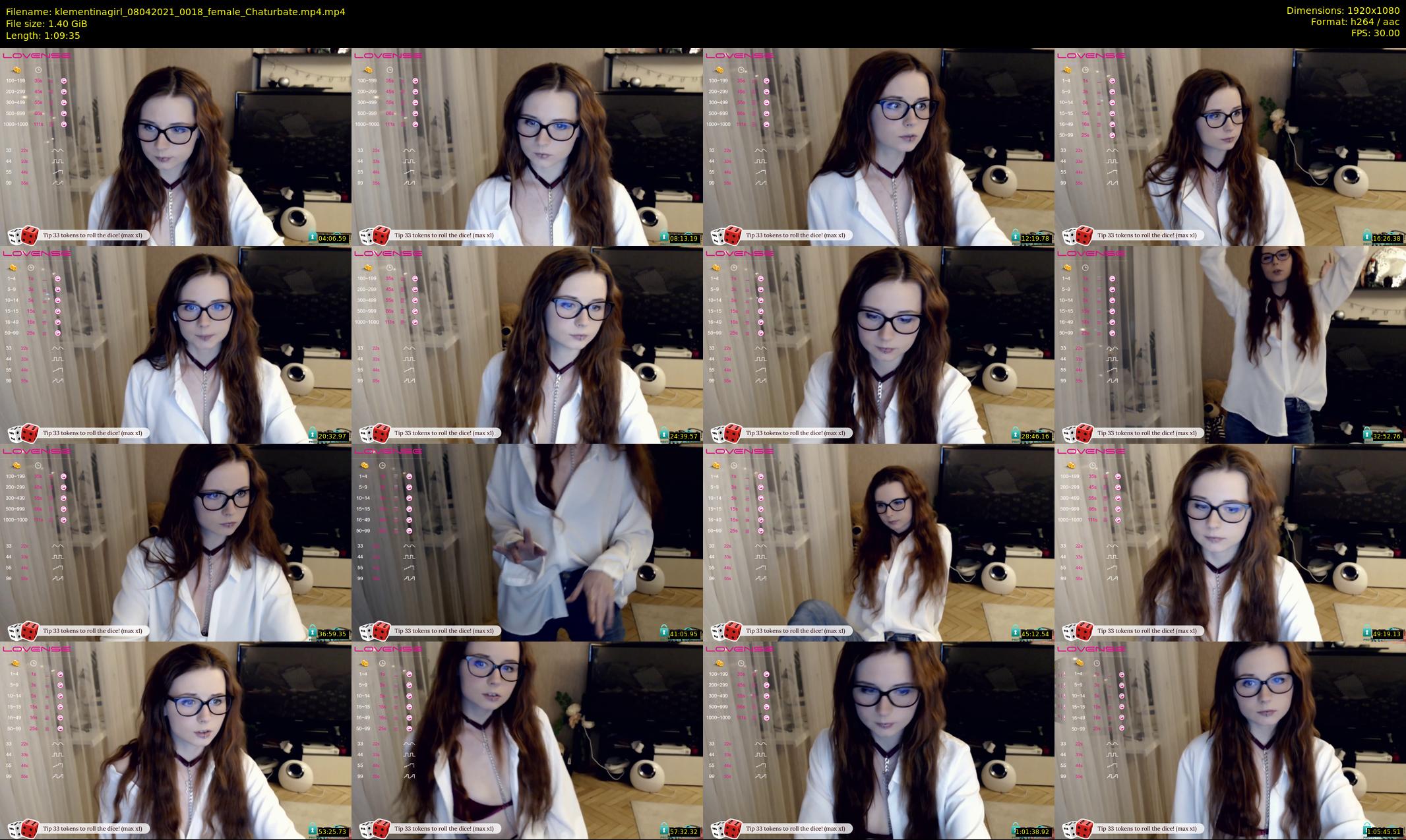 klementinagirl — 70 minute Chaturbate female cam show recording, 1080p, Apr 8, 2021