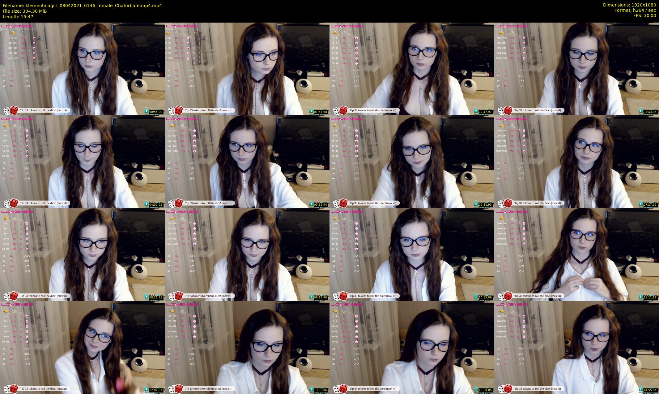 klementinagirl — 16 minute Chaturbate female cam show recording, 1080p, Apr 8, 2021