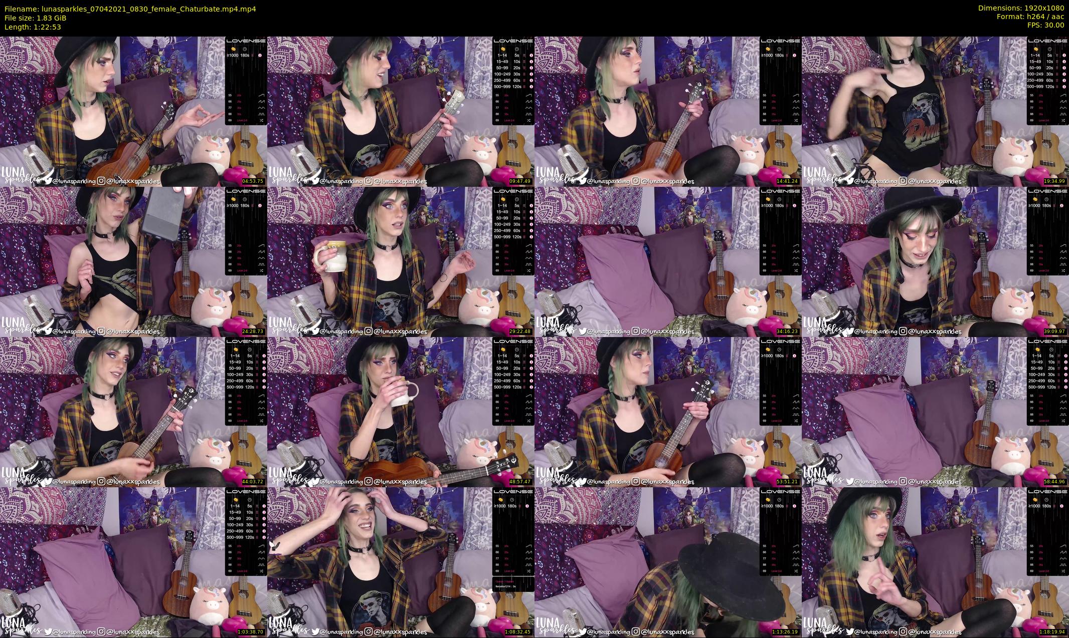 lunasparkles — 83 minute Chaturbate female cam show recording, 1080p, Apr 7, 2021