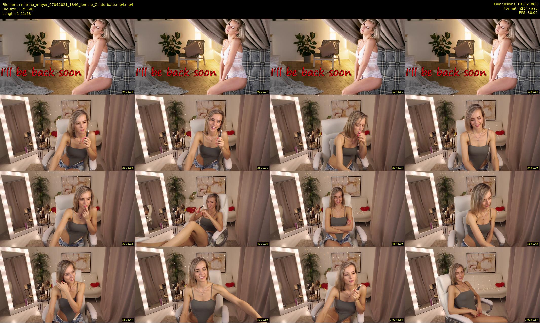 martha_mayer — 72 minute Chaturbate female cam show recording, 1080p, Apr 7, 2021