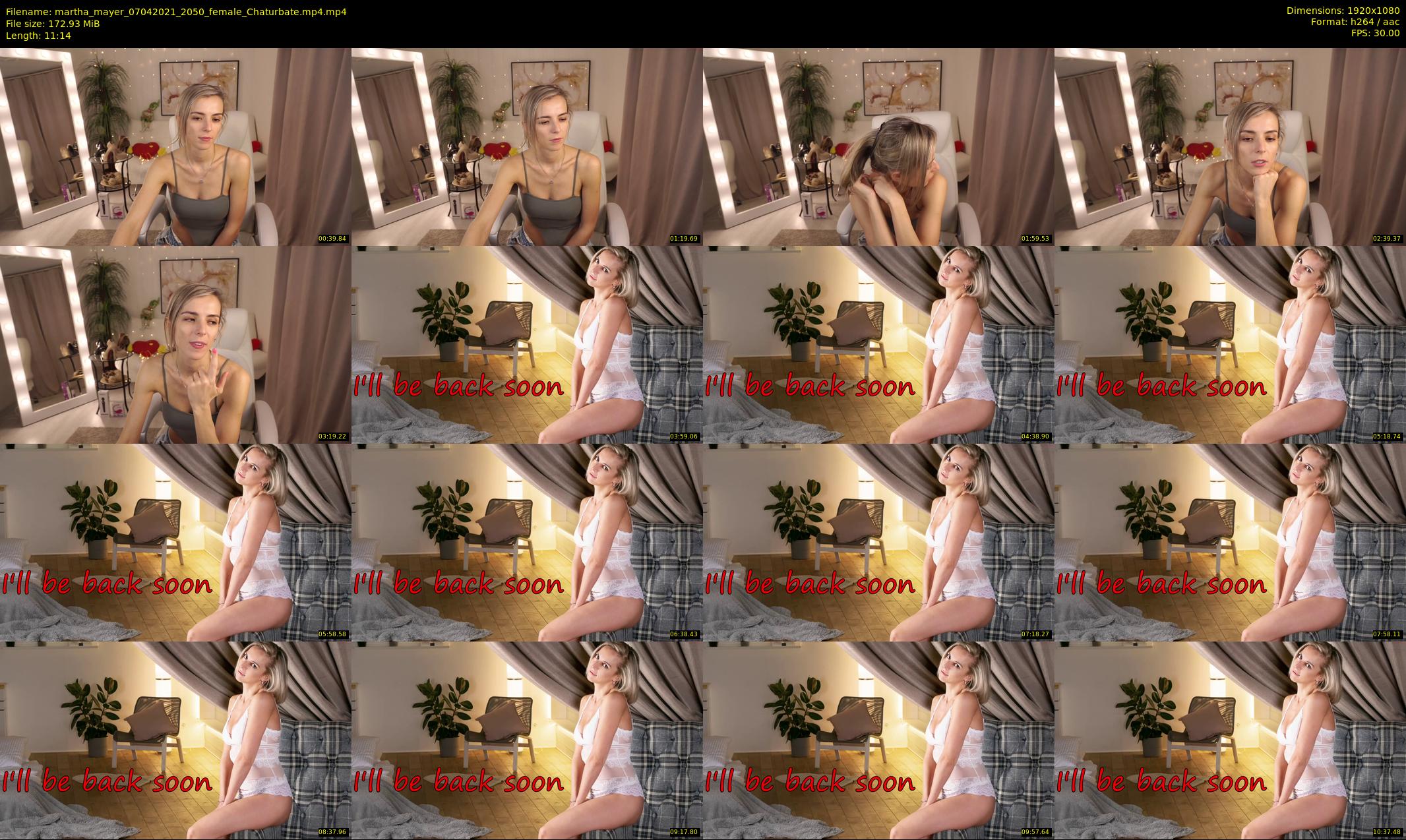 martha_mayer — 12 minute Chaturbate female cam show recording, 1080p, Apr 7, 2021