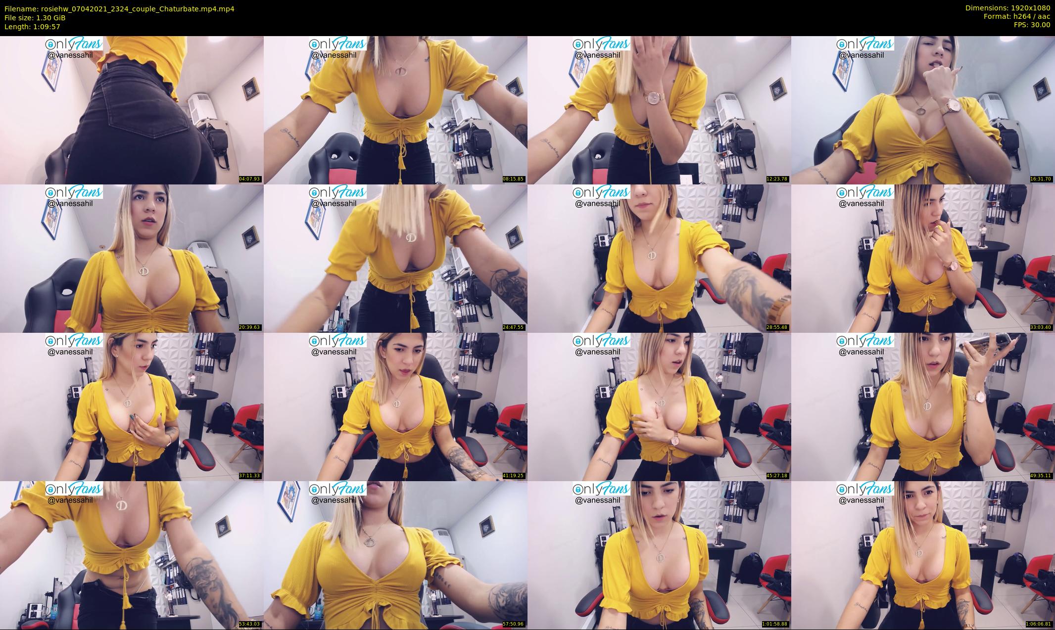 rosiehw — 70 minute Chaturbate couple cam show recording, 1080p, Apr 7, 2021