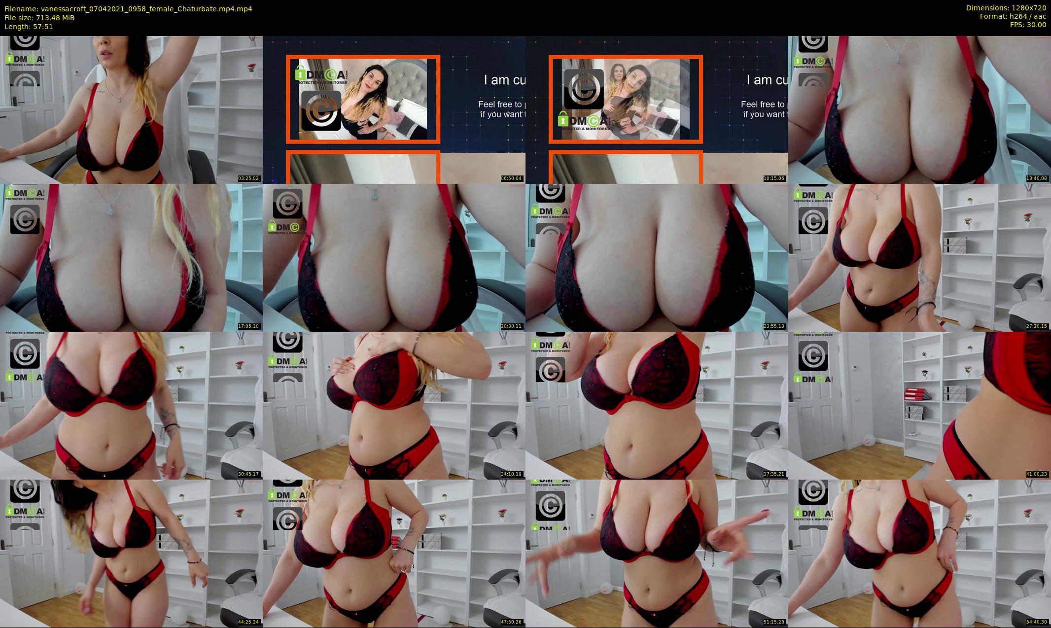 vanessacroft — 58 minute Chaturbate female cam show recording, 720p, Apr 7, 2021