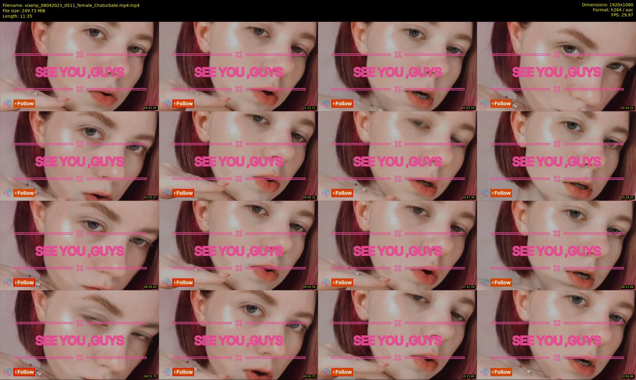 vixenp — 12 minute Chaturbate female cam show recording, 1080p, Apr 8, 2021