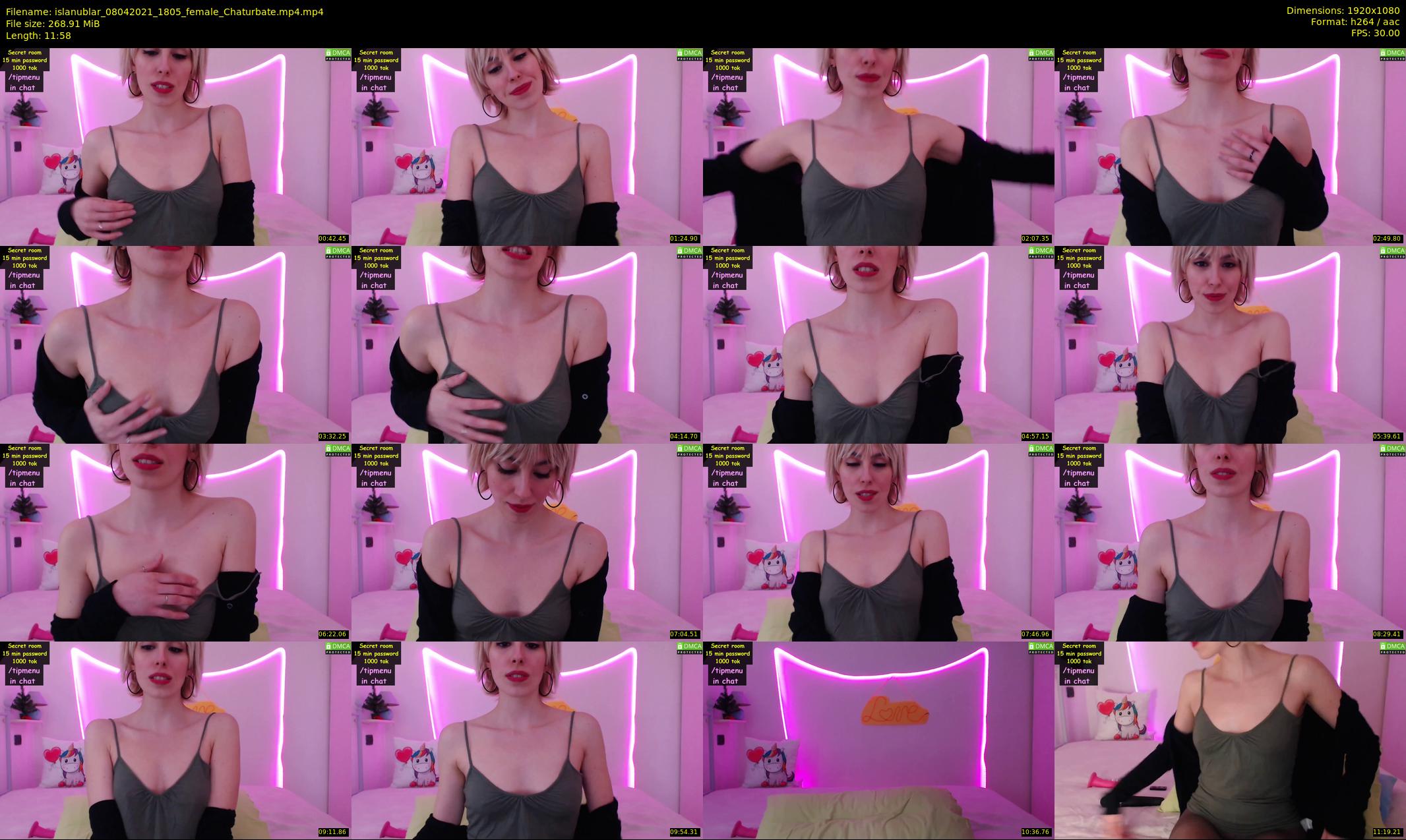 islanublar — 12 minute Chaturbate female cam show recording, 1080p, Apr 8, 2021