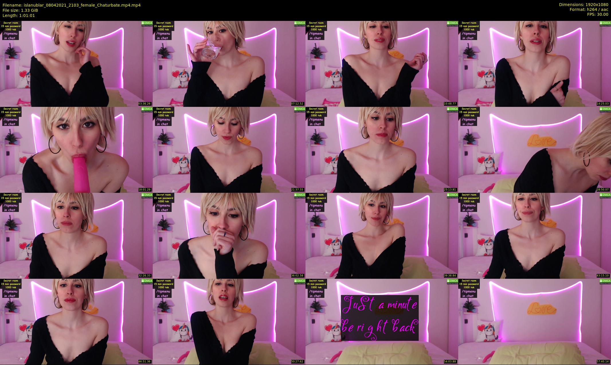 islanublar — 62 minute Chaturbate female cam show recording, 1080p, Apr 8, 2021
