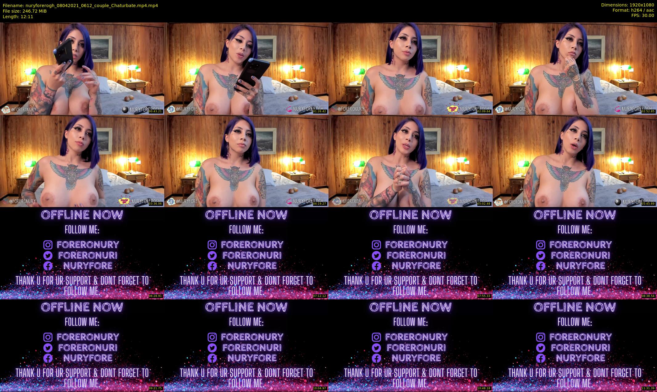 nuryforerogh — 13 minute Chaturbate female cam show recording, 1080p, Apr 8, 2021