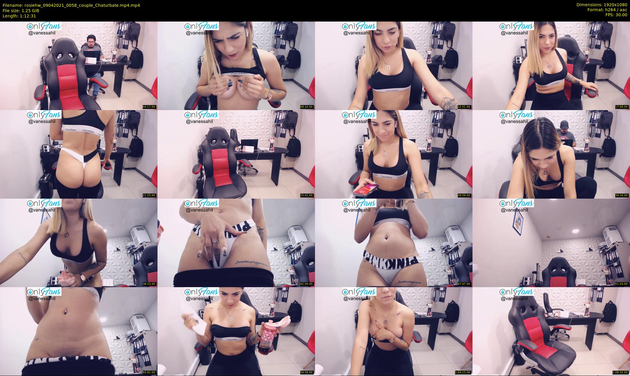 rosiehw — 73 minute Chaturbate couple cam show recording, 1080p, Apr 9, 2021