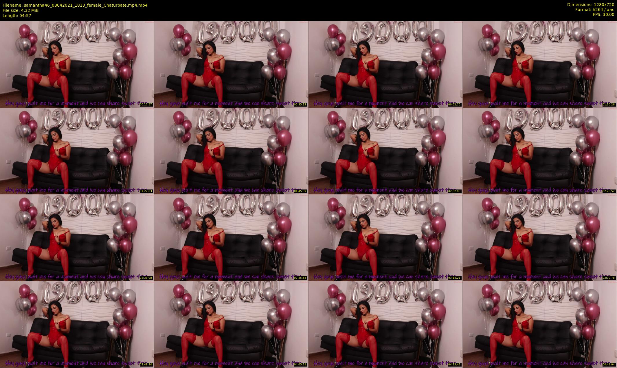 samantha46 — 5 minute Chaturbate female cam show recording, 720p, Apr 8, 2021