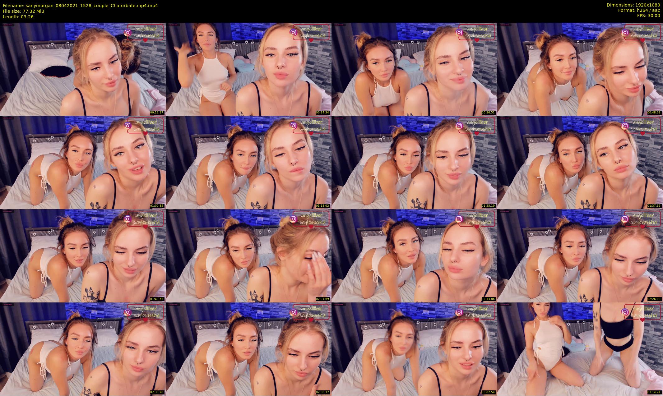 sanymorgan — 4 minute Chaturbate couple cam show recording, 1080p, Apr 8, 2021