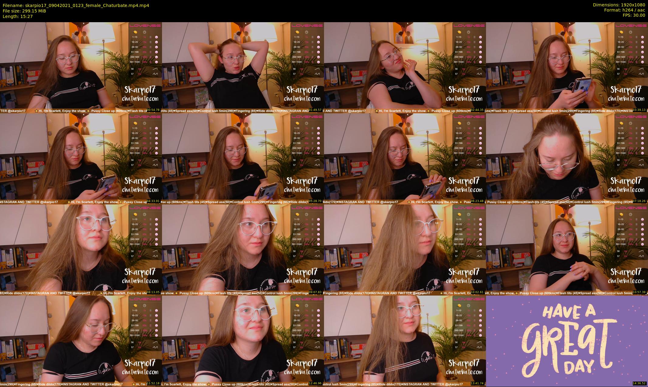 skarpio17 — 16 minute Chaturbate female cam show recording, 1080p, Apr 9, 2021
