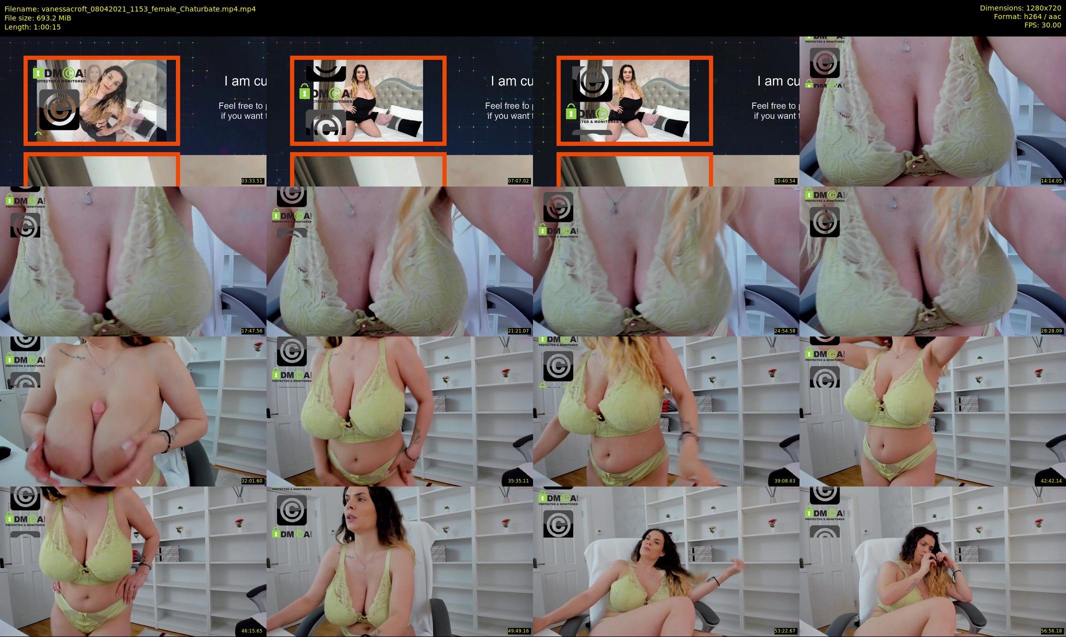 vanessacroft — 61 minute Chaturbate female cam show recording, 720p, Apr 8, 2021