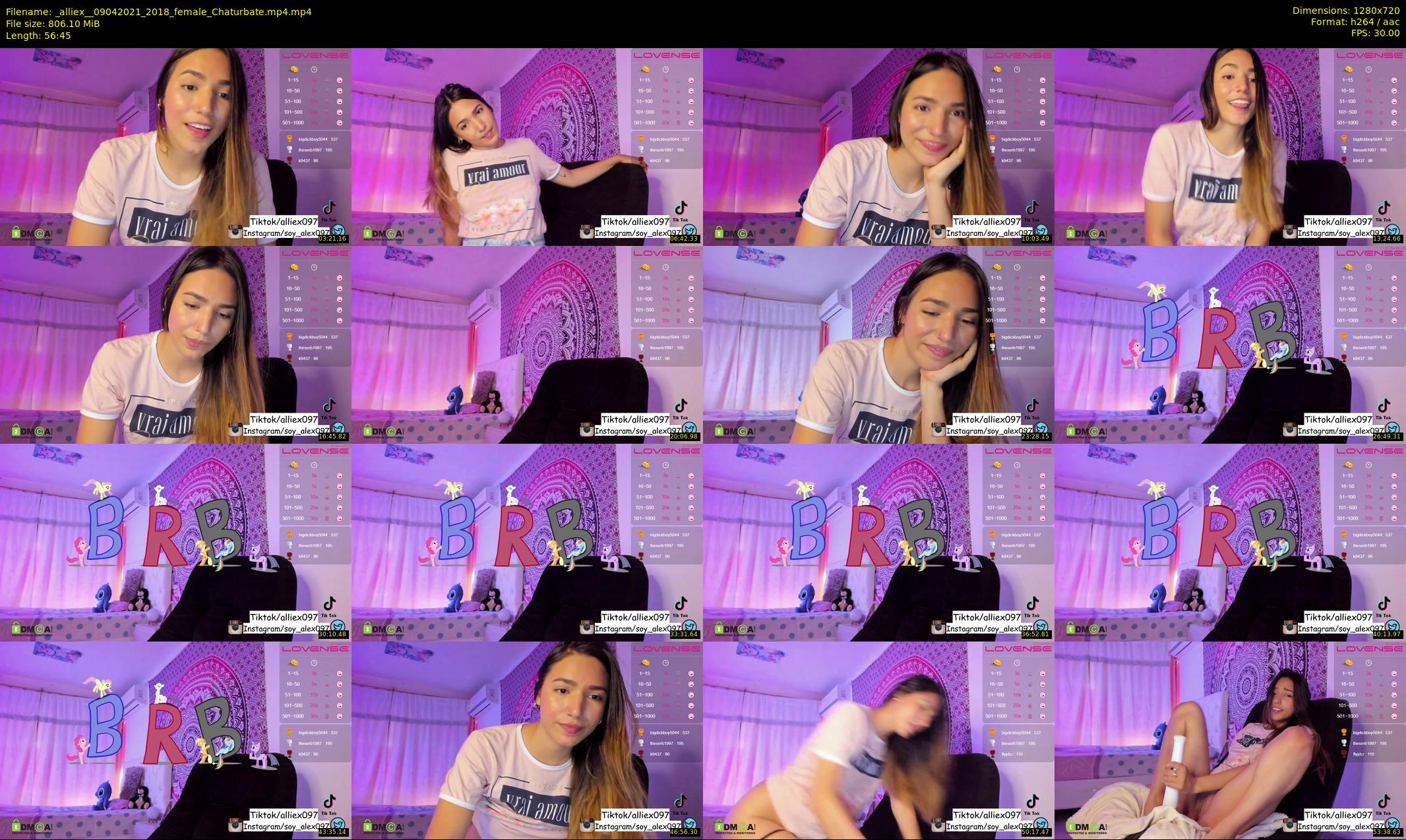 _alliex_ — 57 minute Chaturbate female cam show recording, 720p, Apr 9, 2021