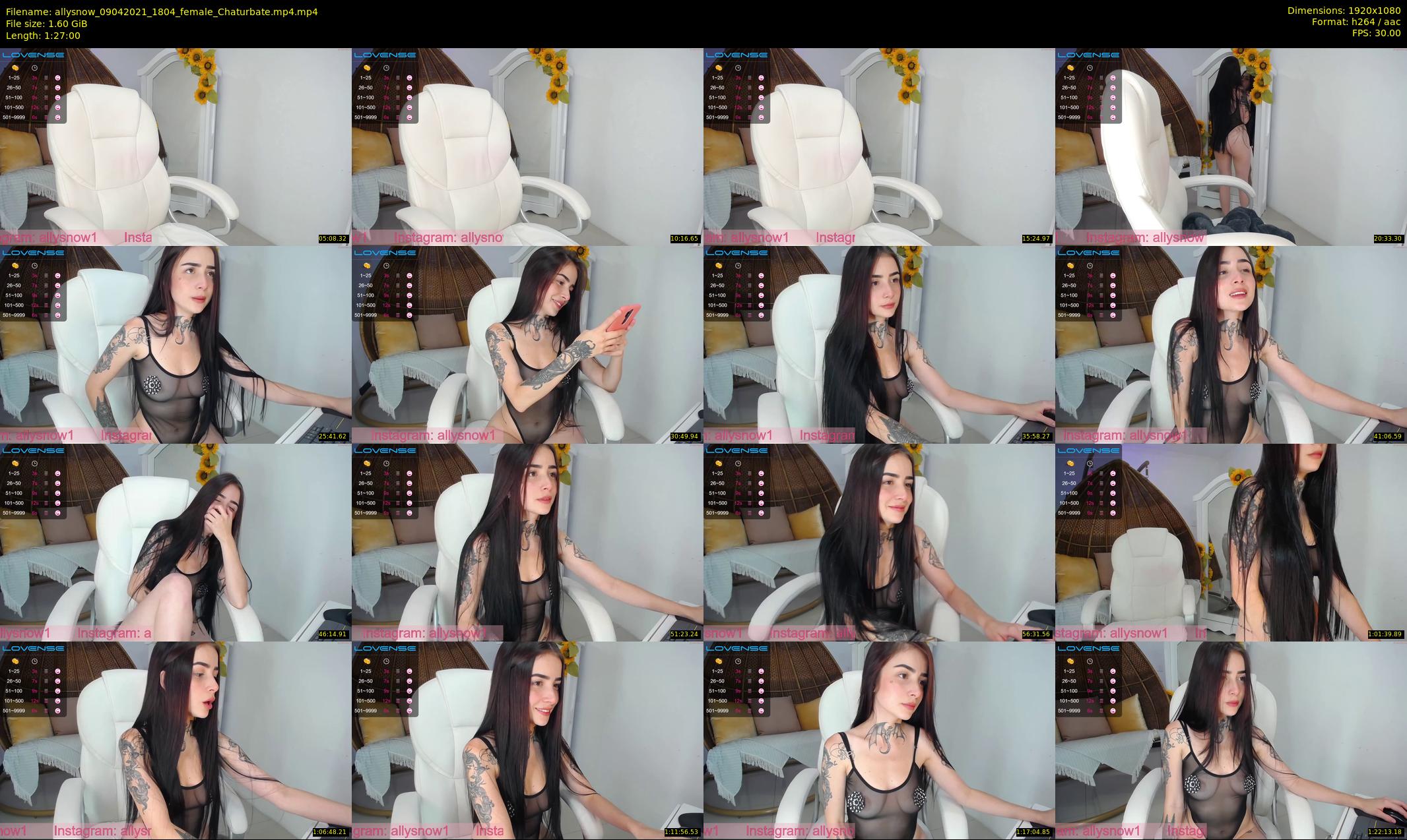 allysnow — 87 minute Chaturbate female cam show recording, 1080p, Apr 9, 2021