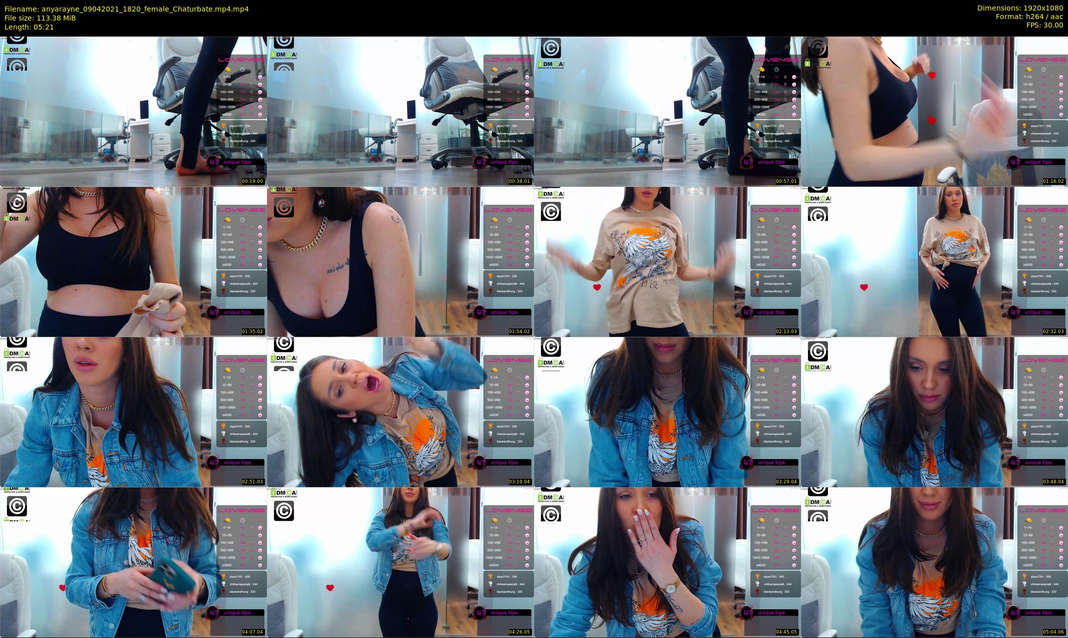 anyarayne — 6 minute Chaturbate female cam show recording, 1080p, Apr 9, 2021