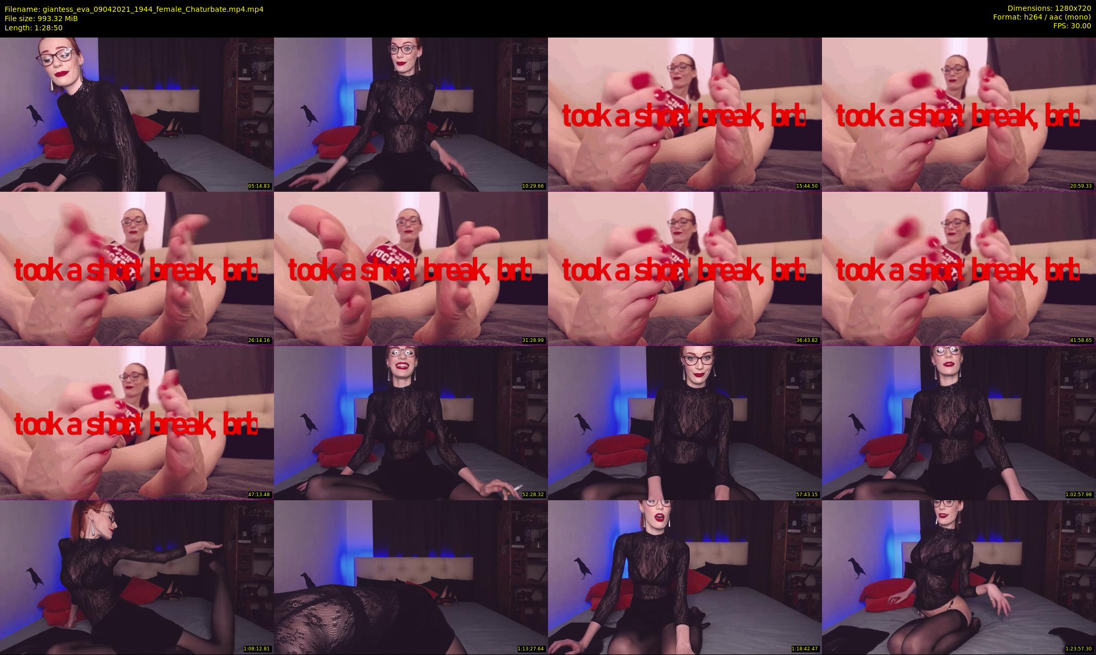 giantess_eva — 89 minute Chaturbate female cam show recording, 720p, Apr 9, 2021