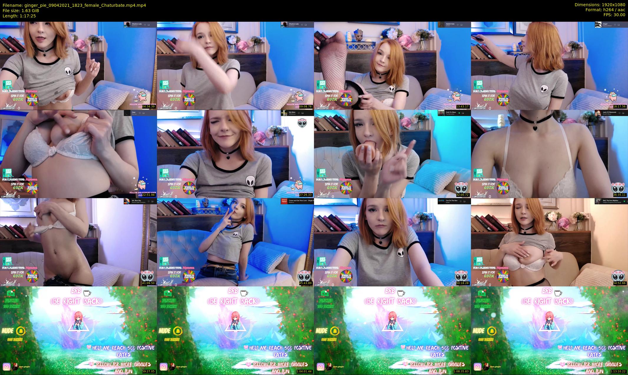 ginger_pie — 78 minute Chaturbate female cam show recording, 1080p, Apr 9, 2021