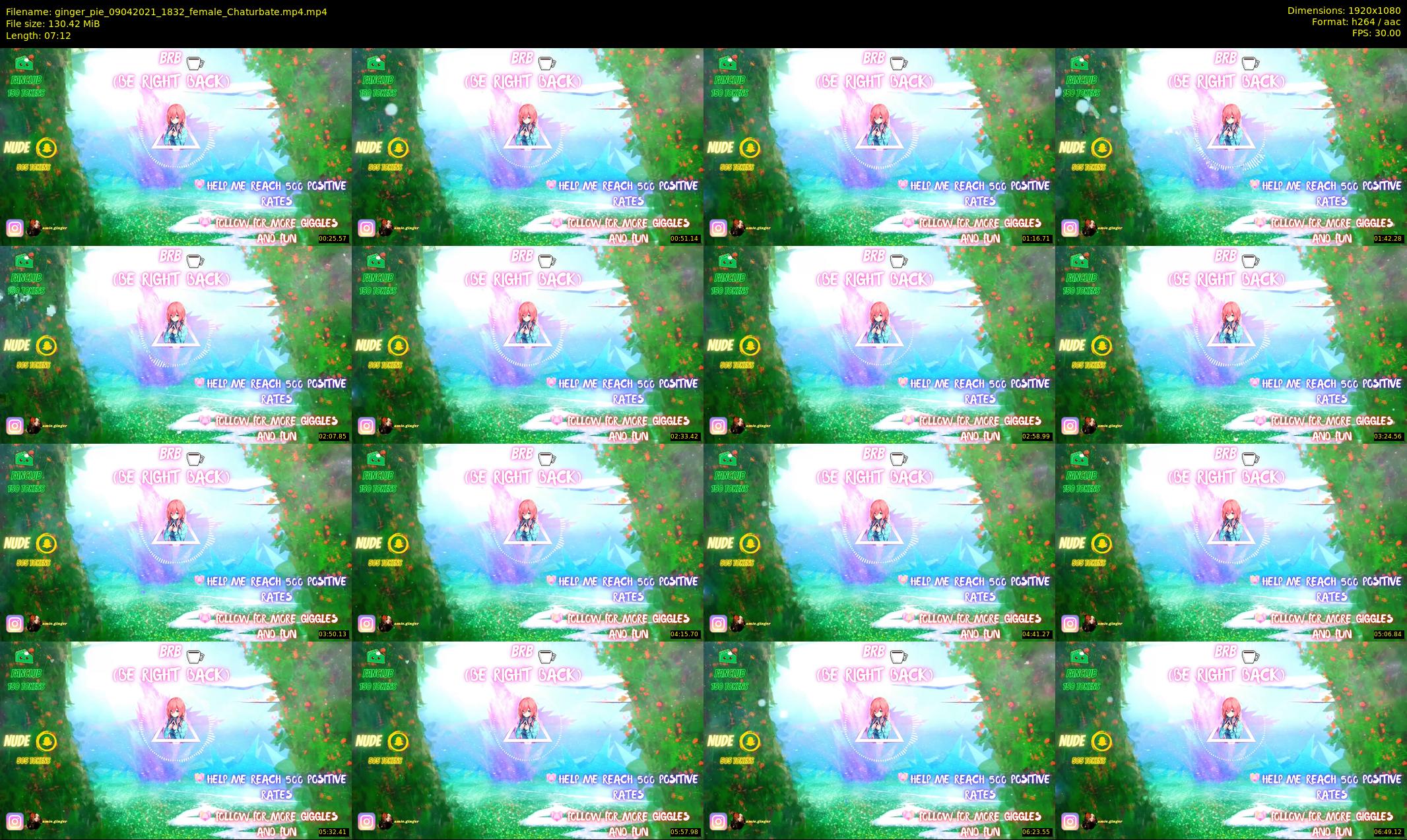 ginger_pie — 8 minute Chaturbate female cam show recording, 1080p, Apr 9, 2021