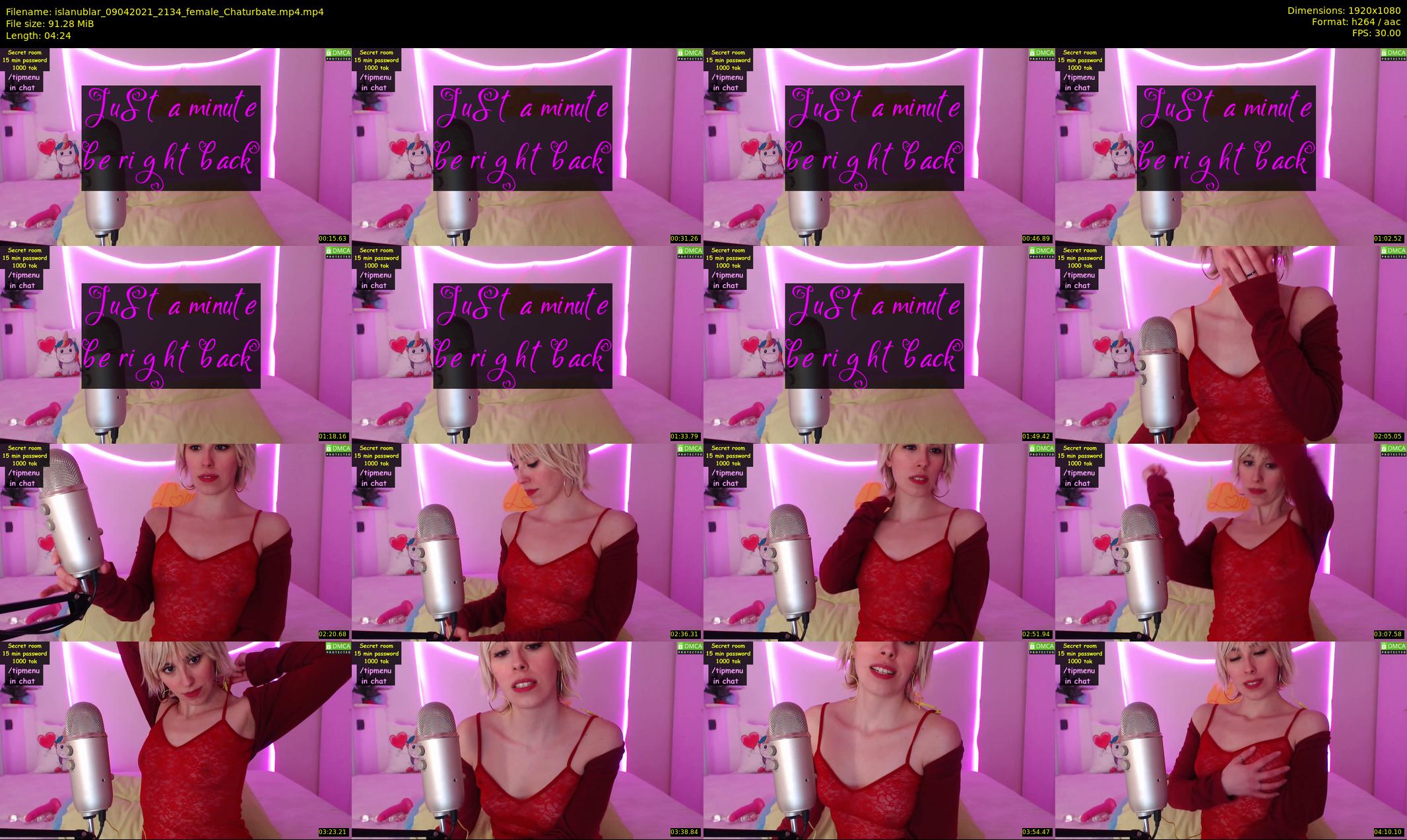 islanublar — 5 minute Chaturbate female cam show recording, 1080p, Apr 9, 2021
