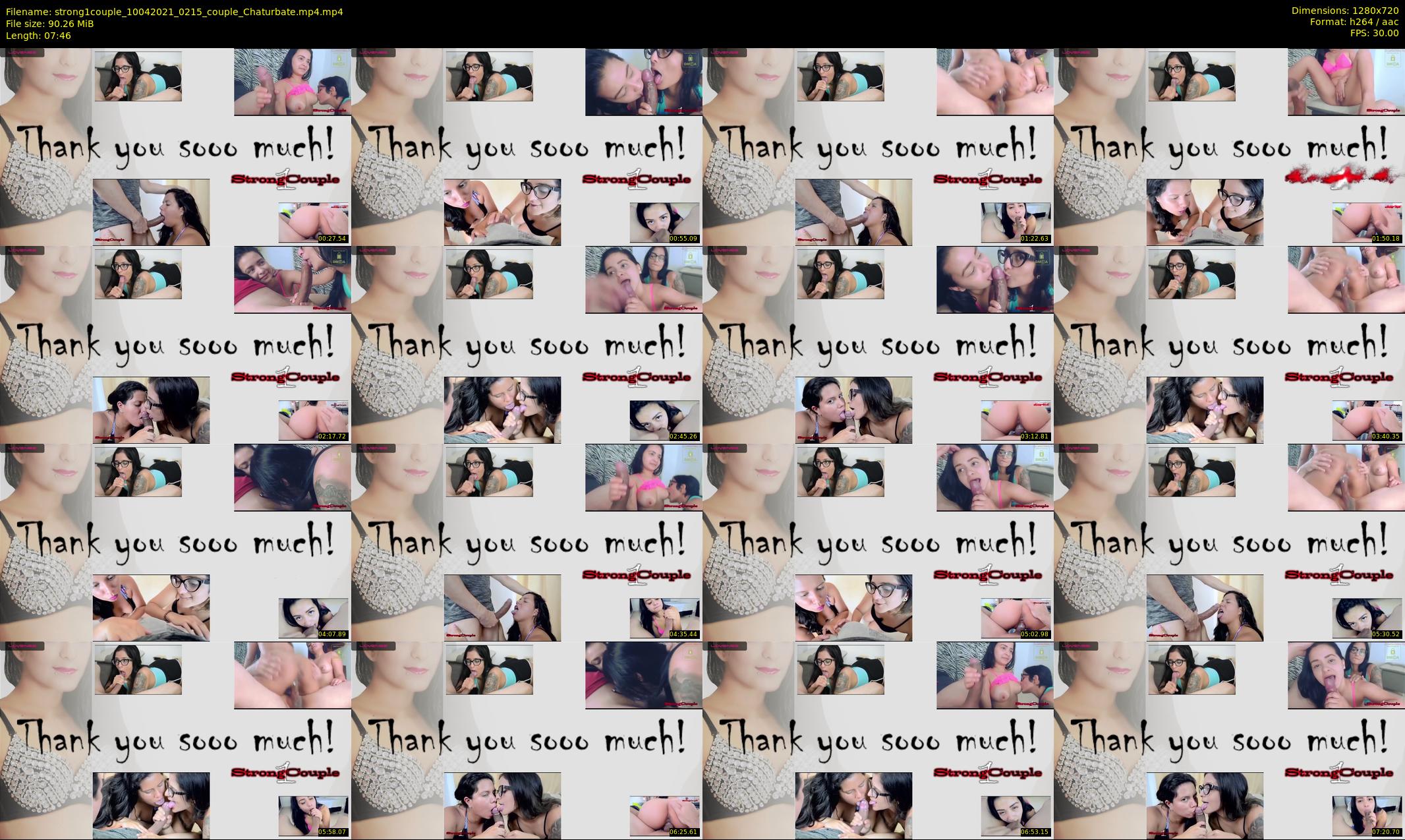 strong1couple — 8 minute Chaturbate couple cam show recording, 720p, Apr 10, 2021