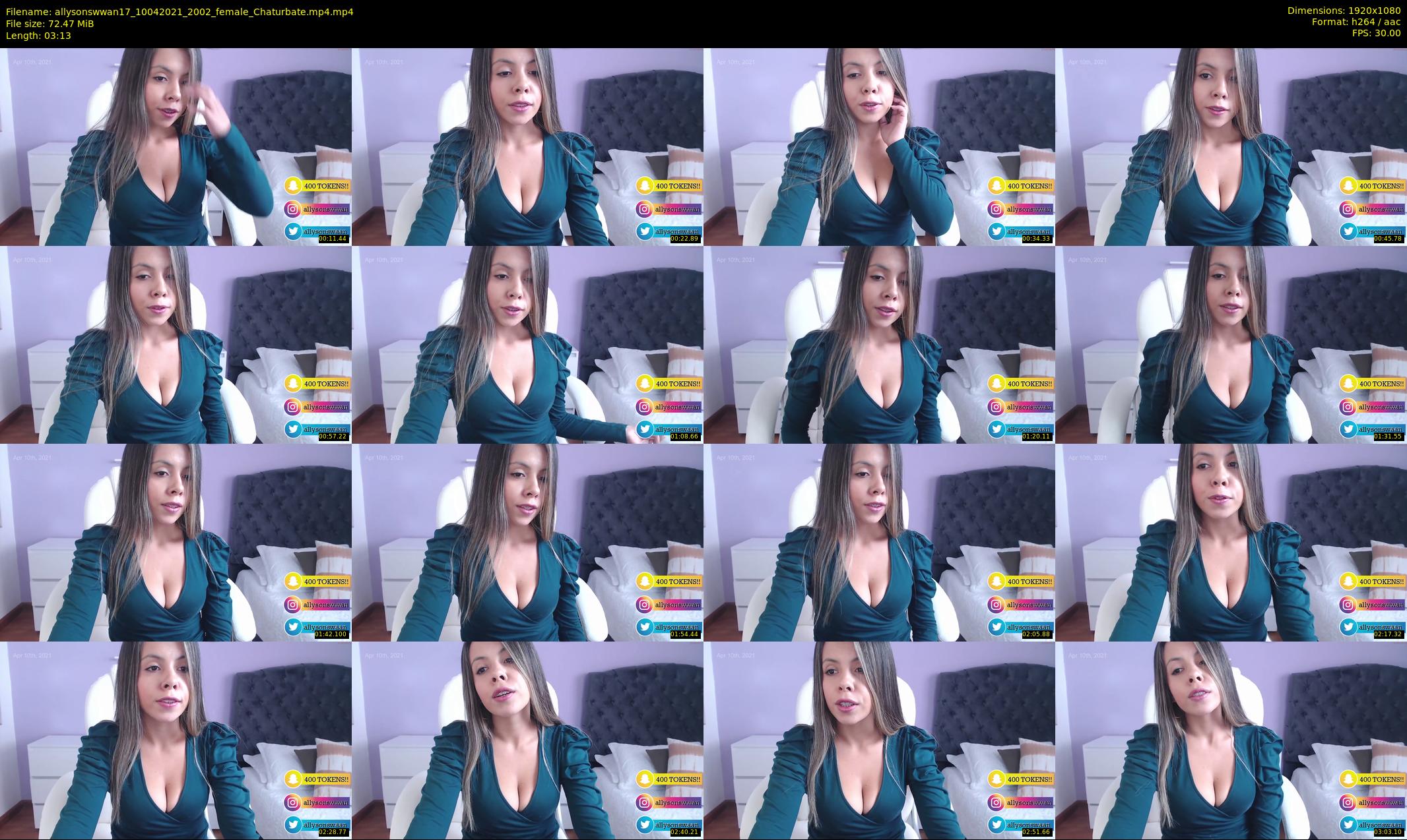 allysonswwan17 — 4 minute Chaturbate female cam show recording, 1080p, Apr 10, 2021