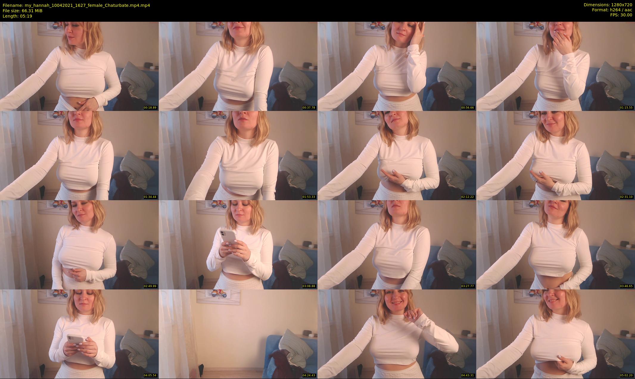 my_hannah — 6 minute Chaturbate female cam show recording, 720p, Apr 10, 2021