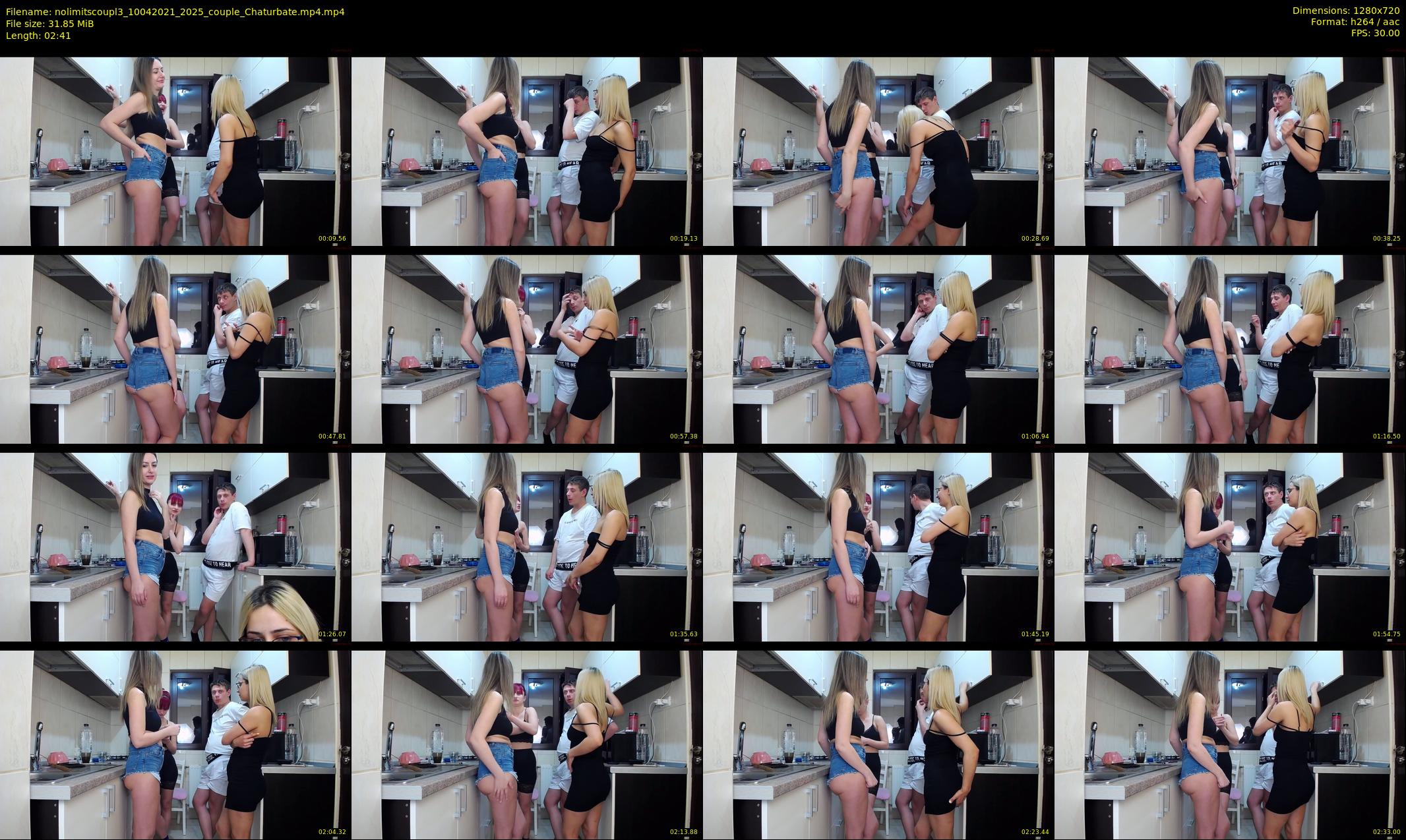 nolimitscoupl3 — 3 minute Chaturbate couple cam show recording, 720p, Apr 10, 2021