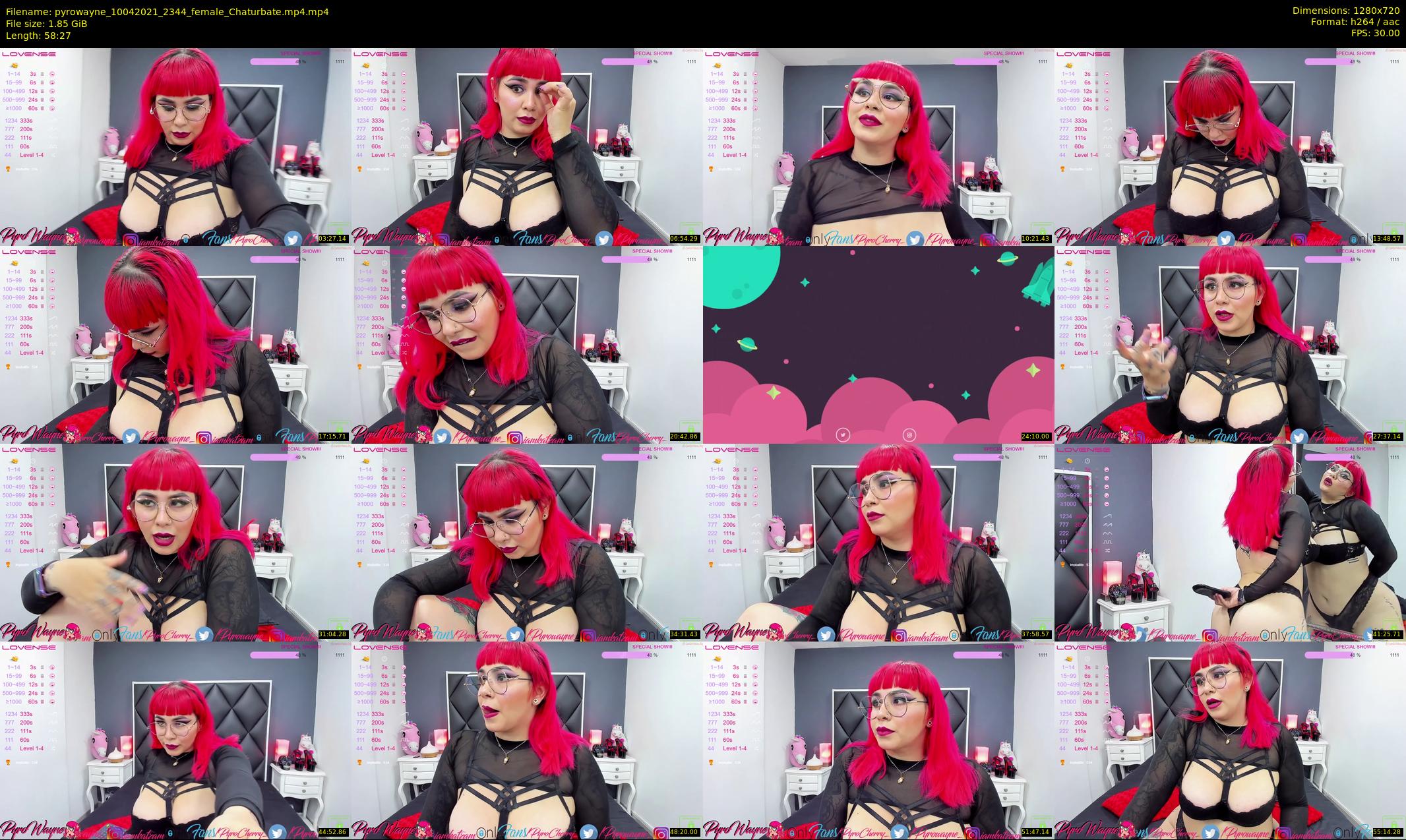 pyrowayne — 59 minute Chaturbate female cam show recording, 720p, Apr 10, 2021