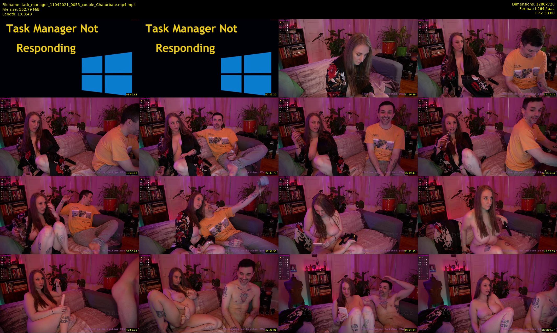task_manager — 64 minute Chaturbate couple cam show recording, 720p, Apr 11, 2021