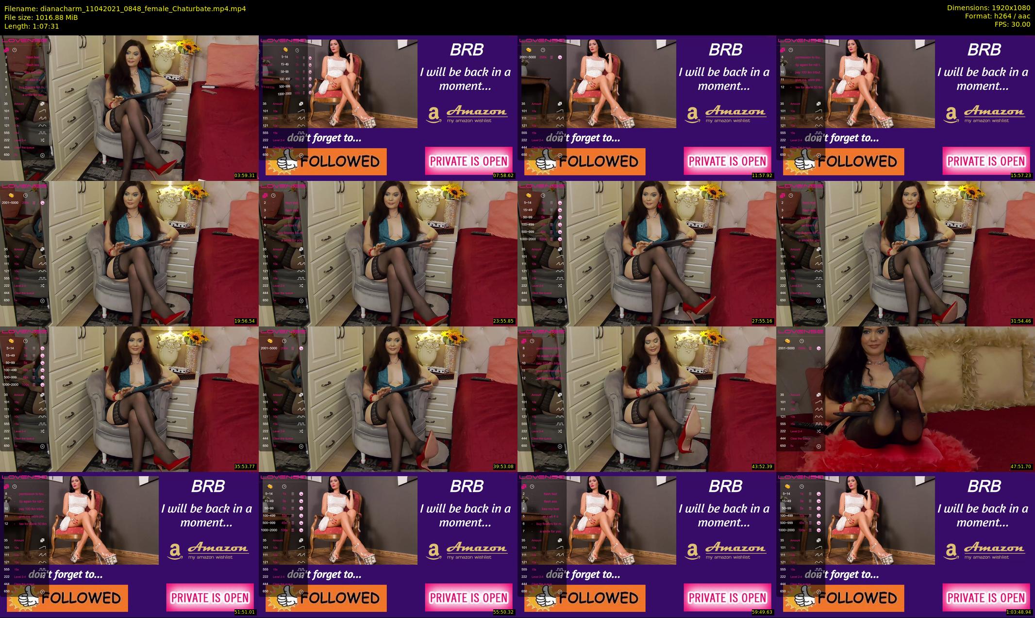 dianacharm — 68 minute Chaturbate female cam show recording, 1080p, Apr 11, 2021