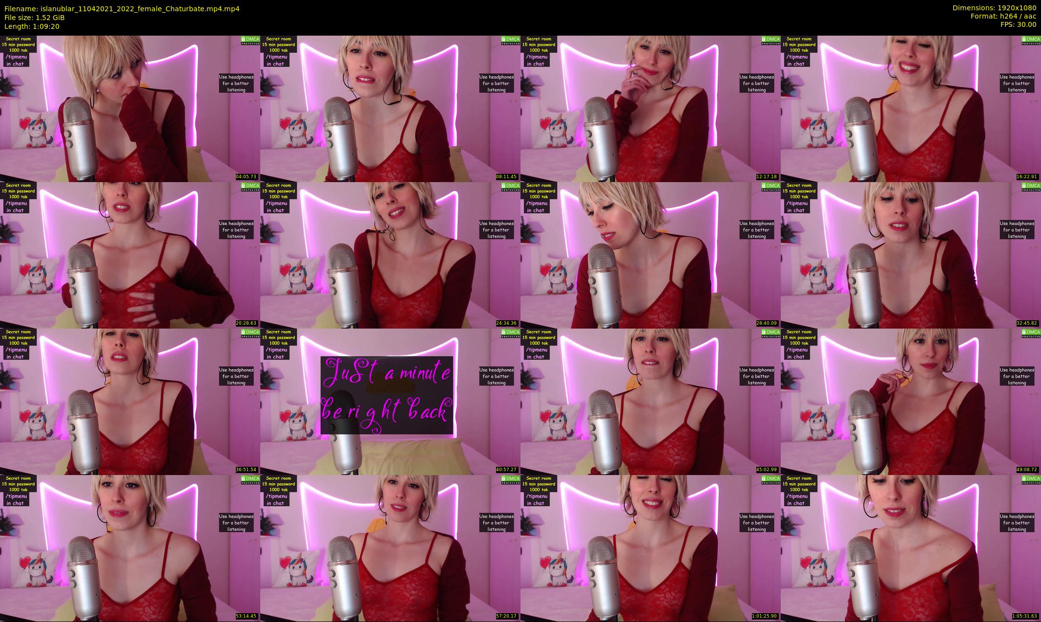 islanublar — 70 minute Chaturbate female cam show recording, 1080p, Apr 11, 2021