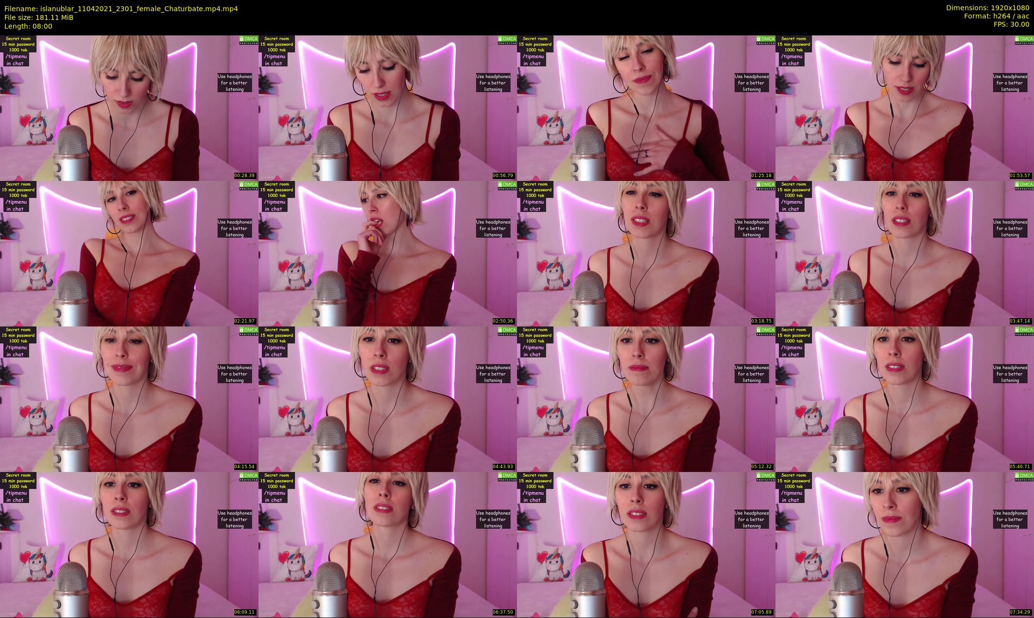 islanublar — 8 minute Chaturbate female cam show recording, 1080p, Apr 11, 2021