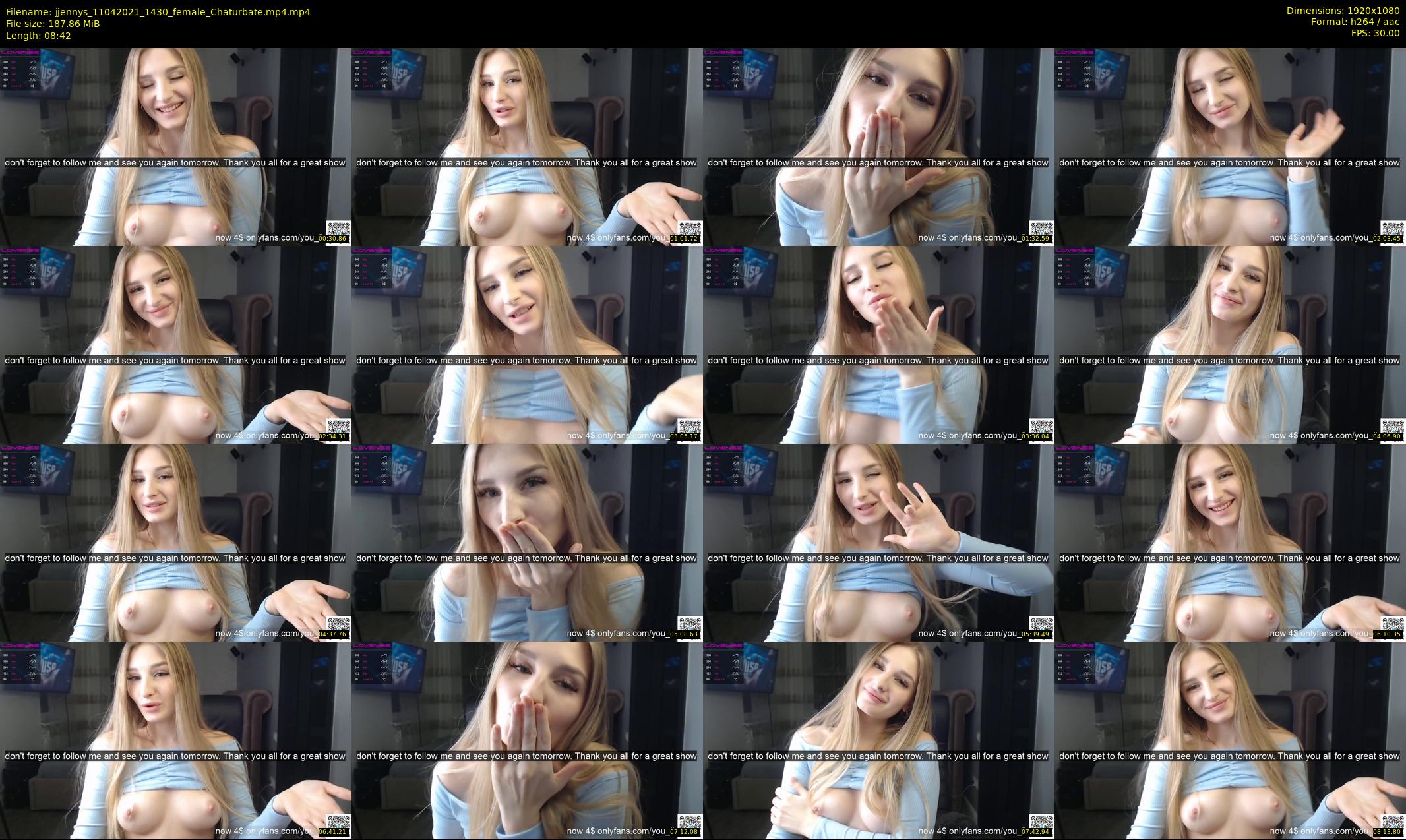 jjennys — 9 minute Chaturbate female cam show recording, 1080p, Apr 11, 2021