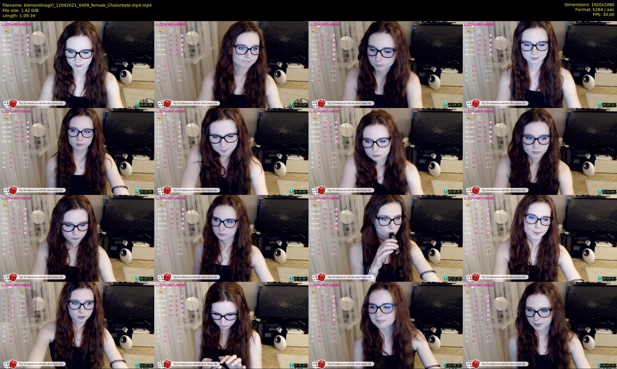 klementinagirl — 70 minute Chaturbate female cam show recording, 1080p, Apr 12, 2021