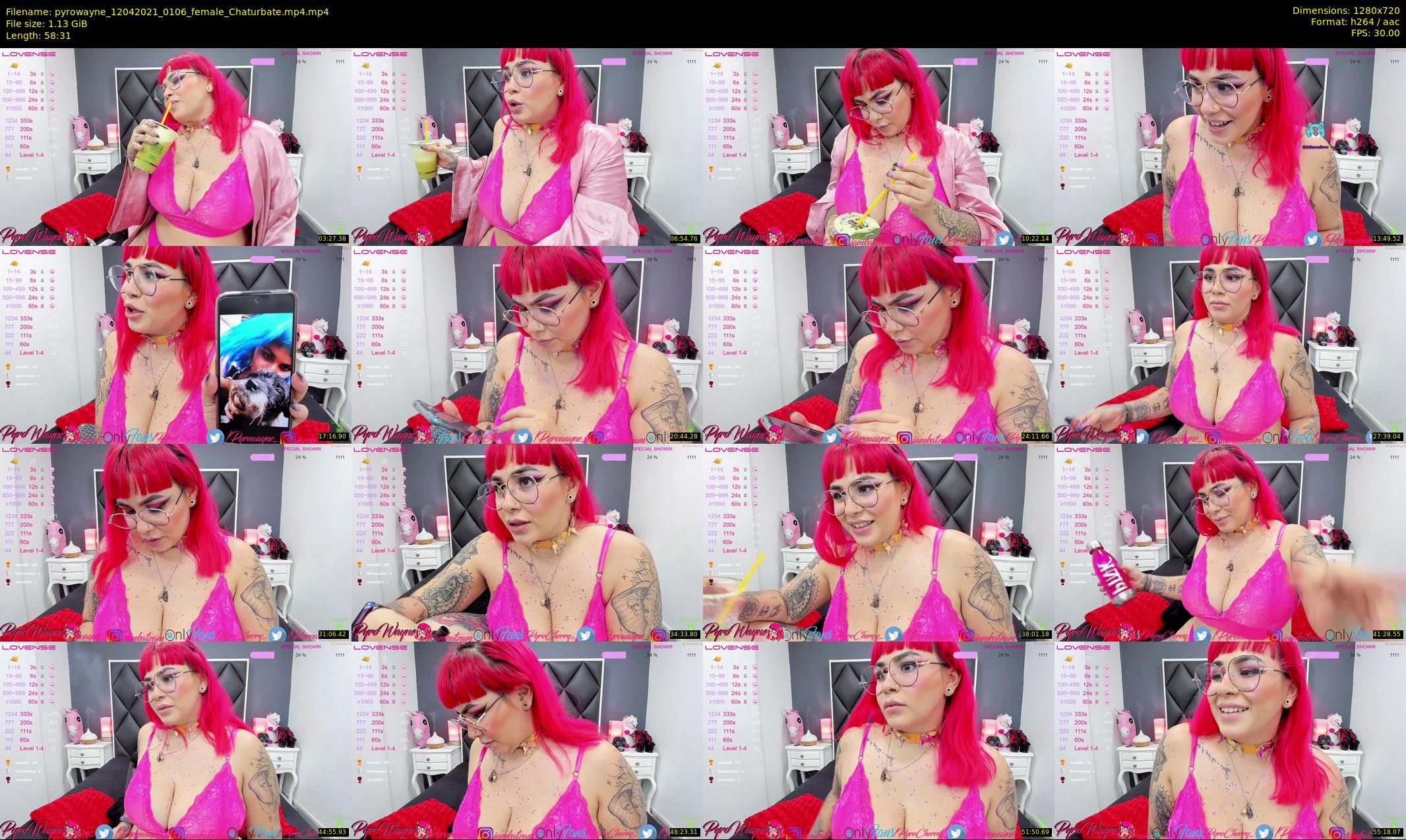 pyrowayne — 59 minute Chaturbate female cam show recording, 720p, Apr 12, 2021