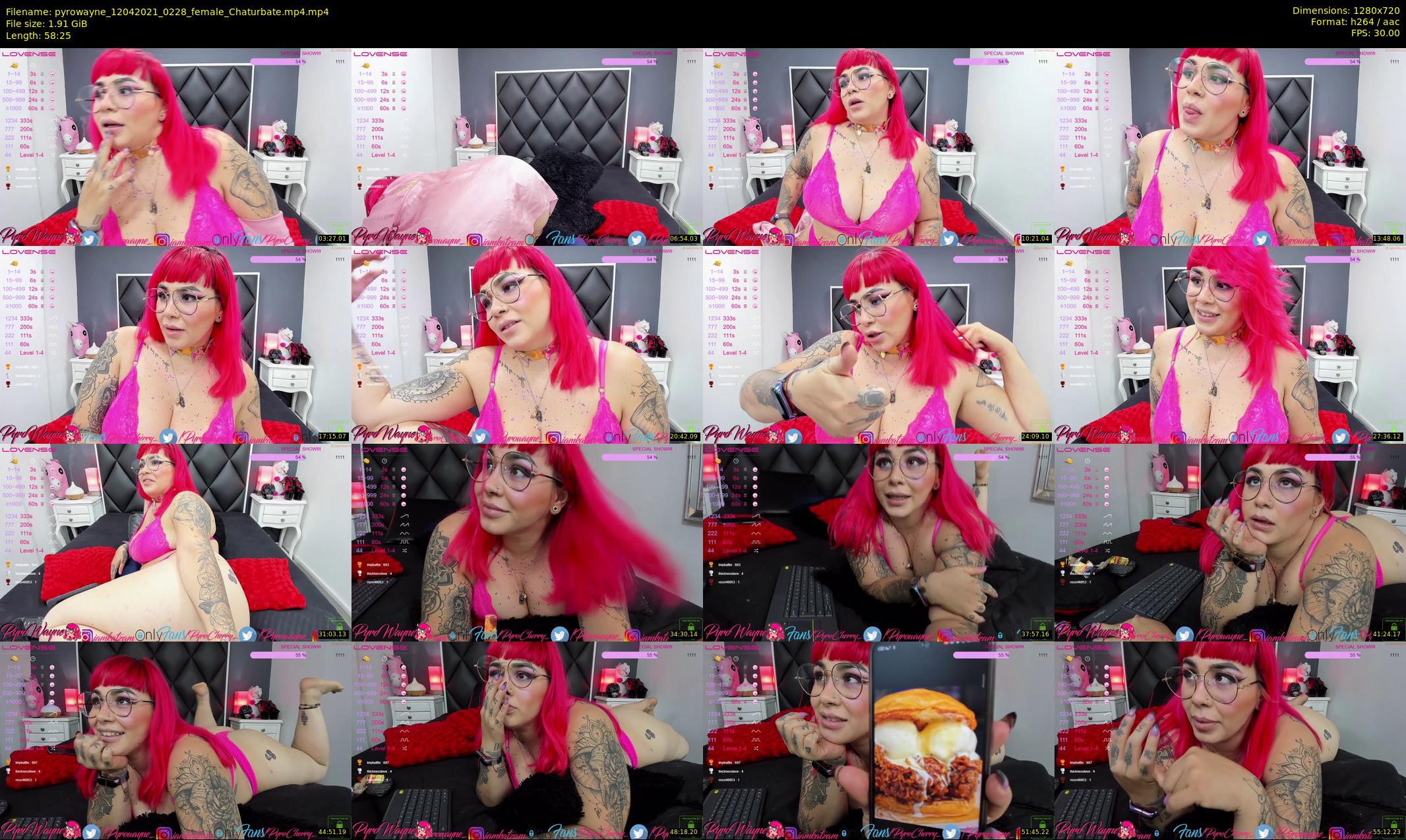 pyrowayne — 59 minute Chaturbate female cam show recording, 720p, Apr 12, 2021