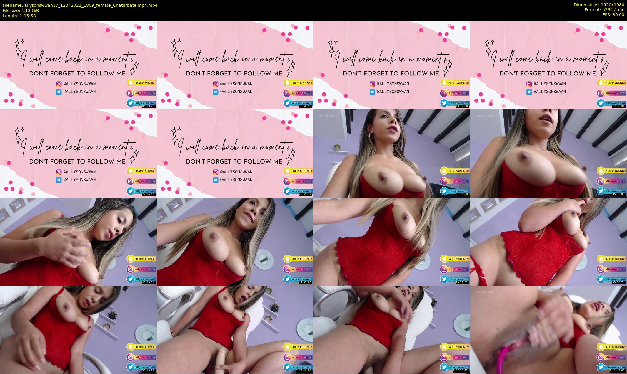 allysonswwan17 — 76 minute Chaturbate female cam show recording, 1080p, Apr 12, 2021