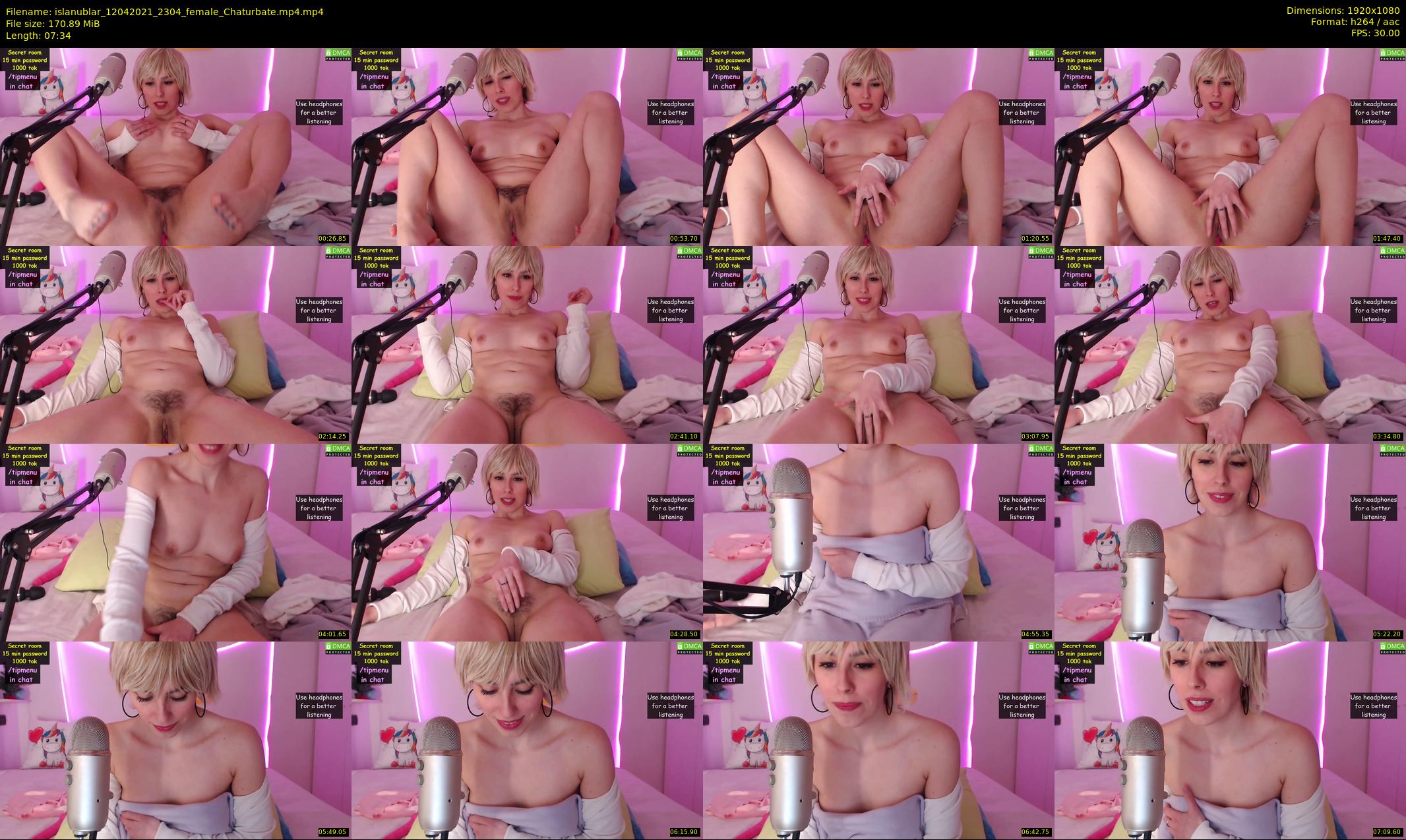 islanublar — 8 minute Chaturbate female cam show recording, 1080p, Apr 12, 2021