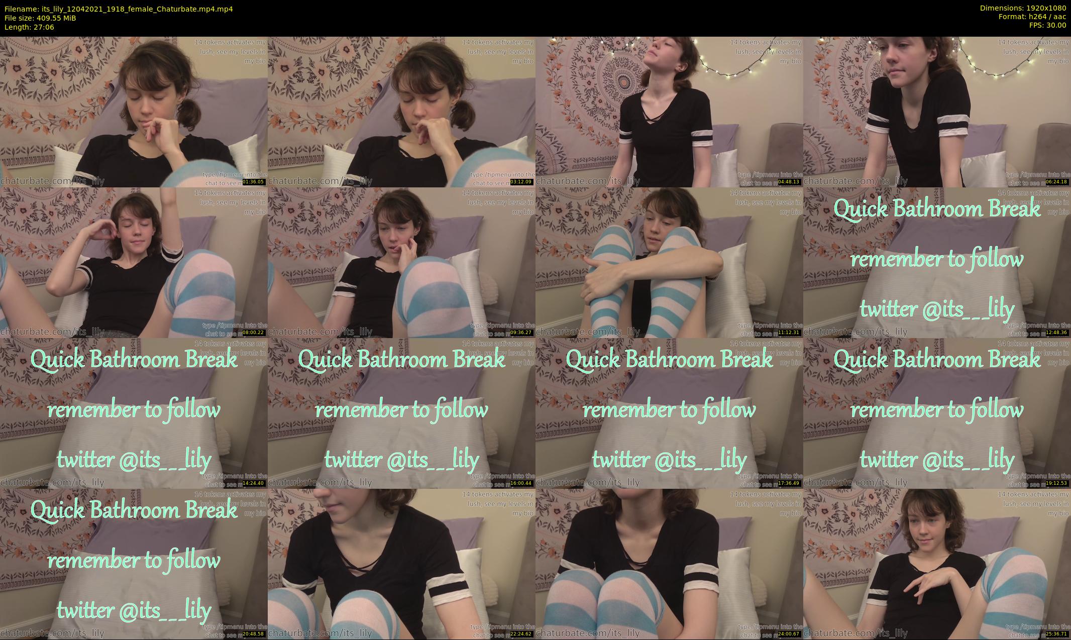 its_lily — 28 minute Chaturbate female cam show recording, 1080p, Apr 12, 2021