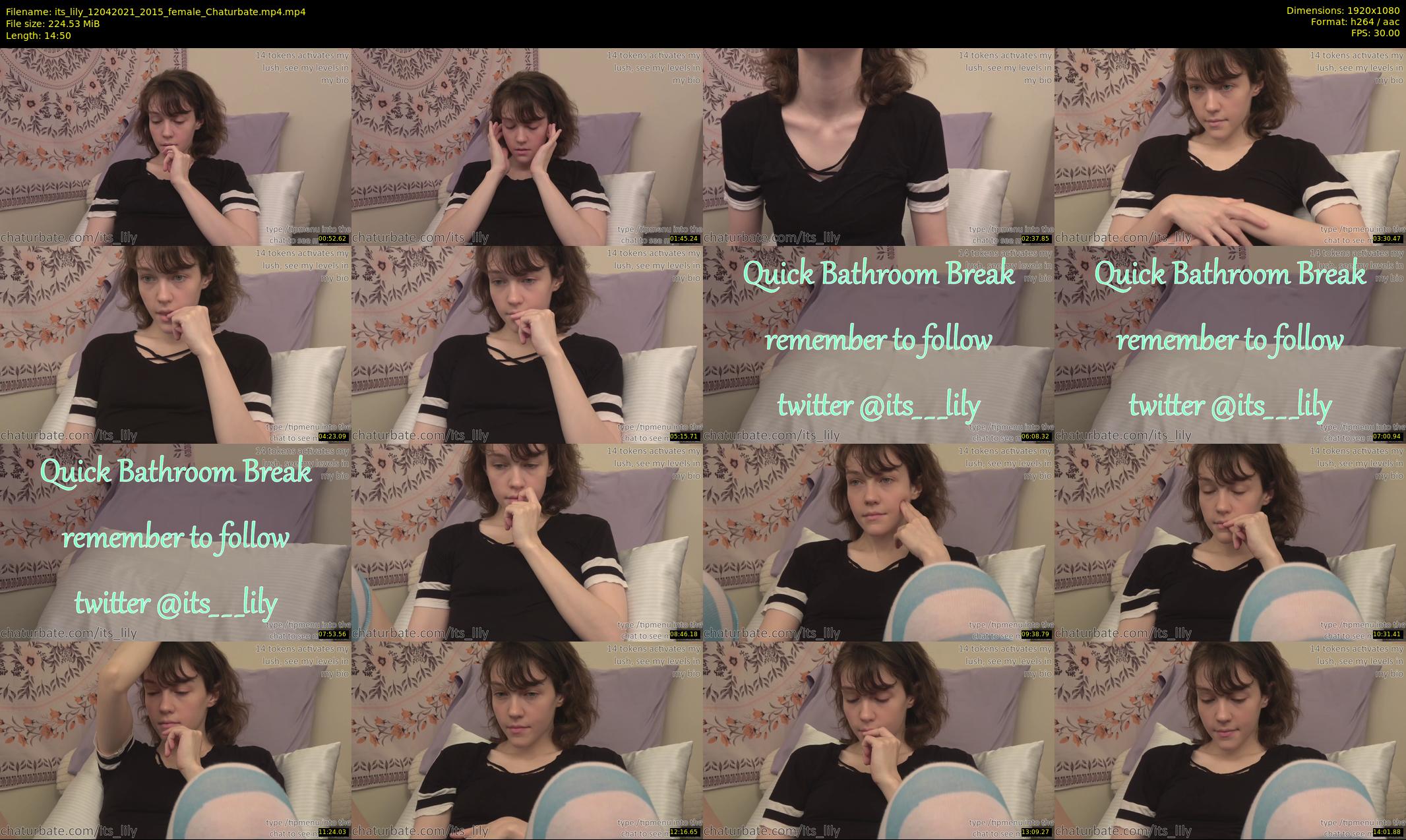 its_lily — 15 minute Chaturbate female cam show recording, 1080p, Apr 12, 2021