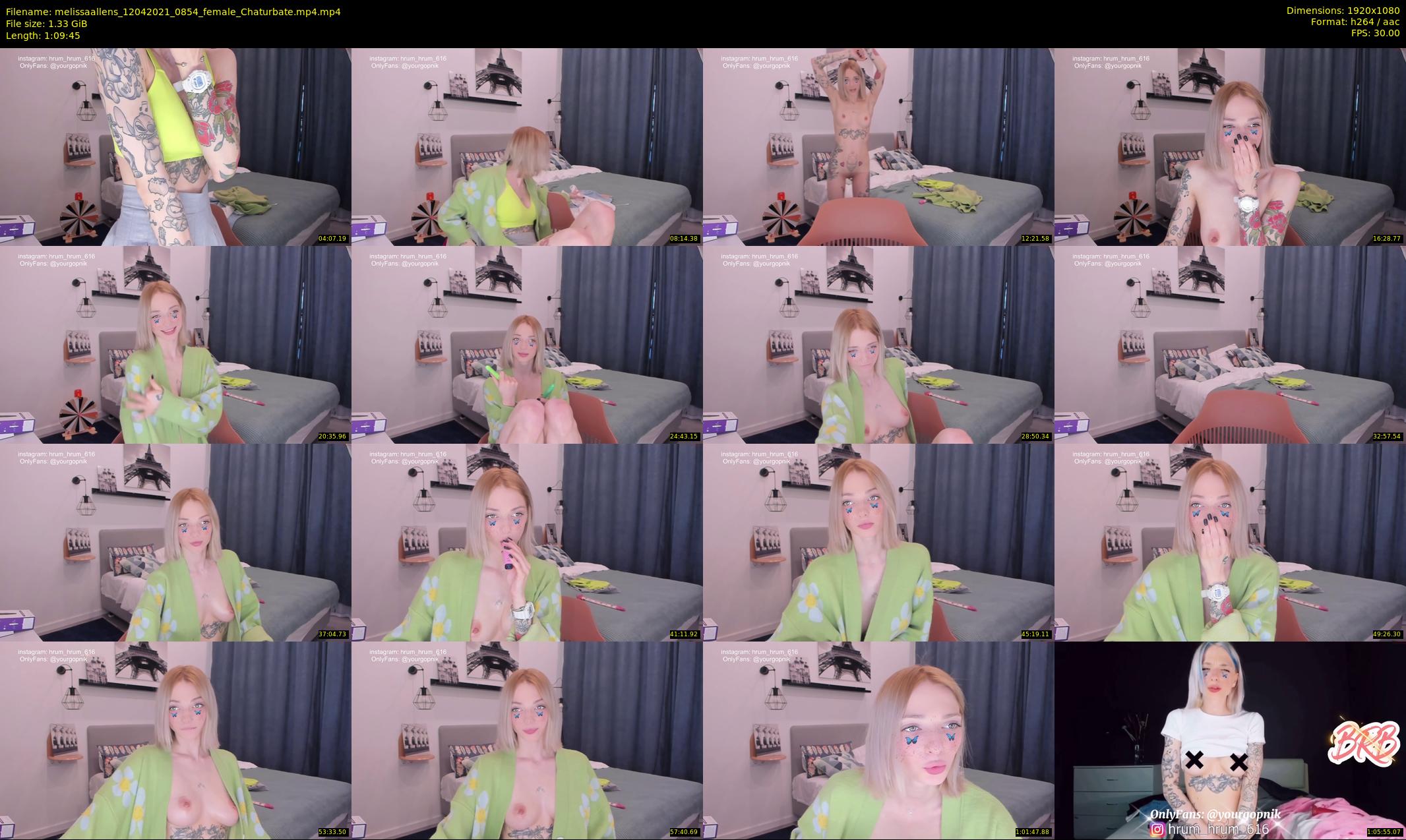 melissaallens — 70 minute Chaturbate female cam show recording, 1080p, Apr 12, 2021
