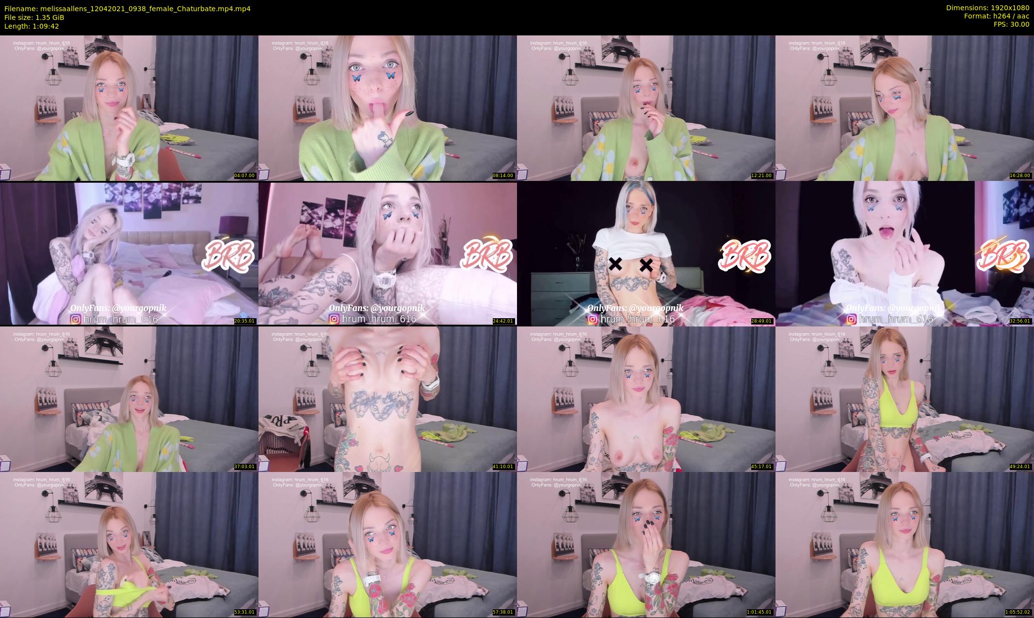 melissaallens — 70 minute Chaturbate female cam show recording, 1080p, Apr 12, 2021